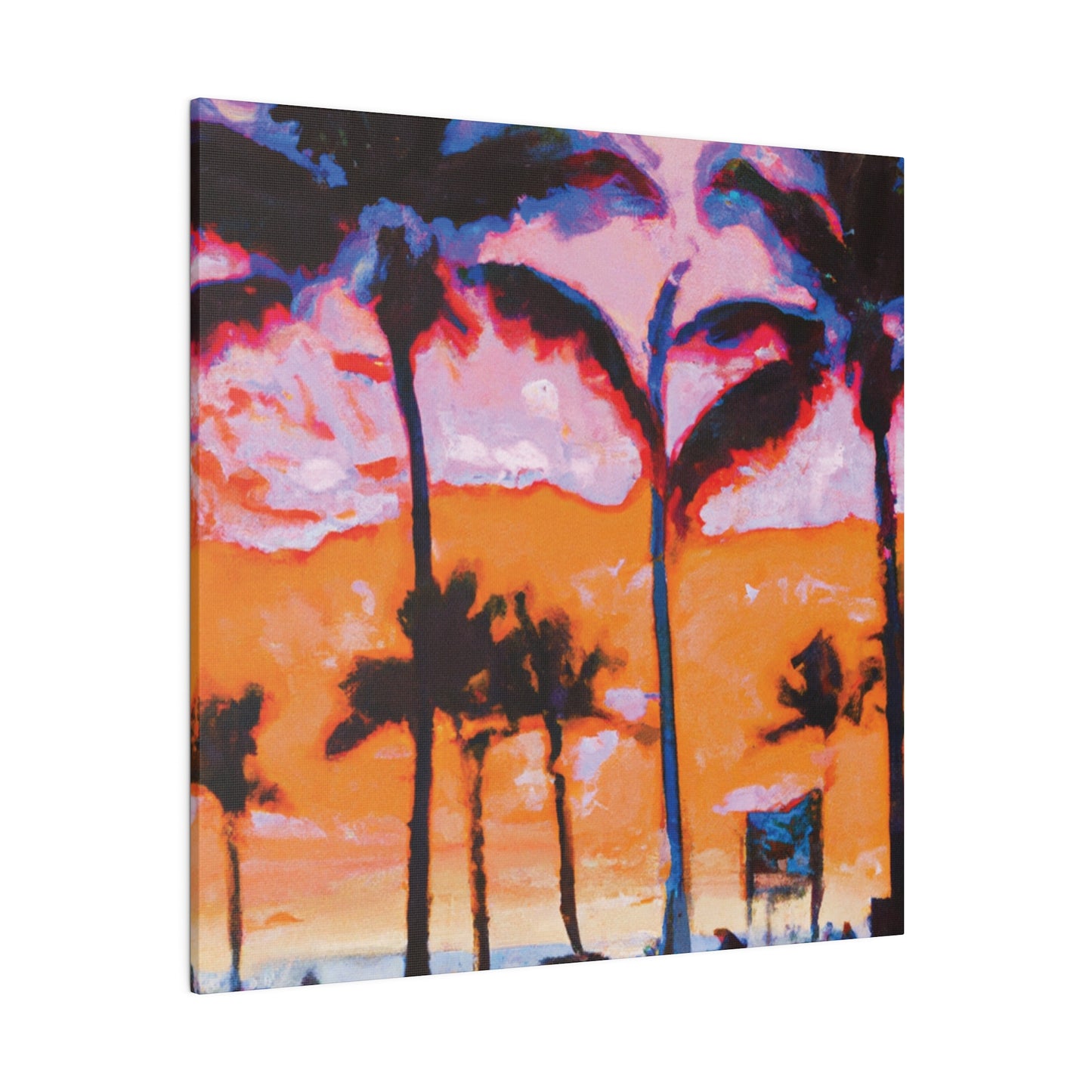 8373X - Miami Beach Sunset Painting Print | Miami | Beach | Sunset | Poster | Home Decor | Wall Art | Canvas