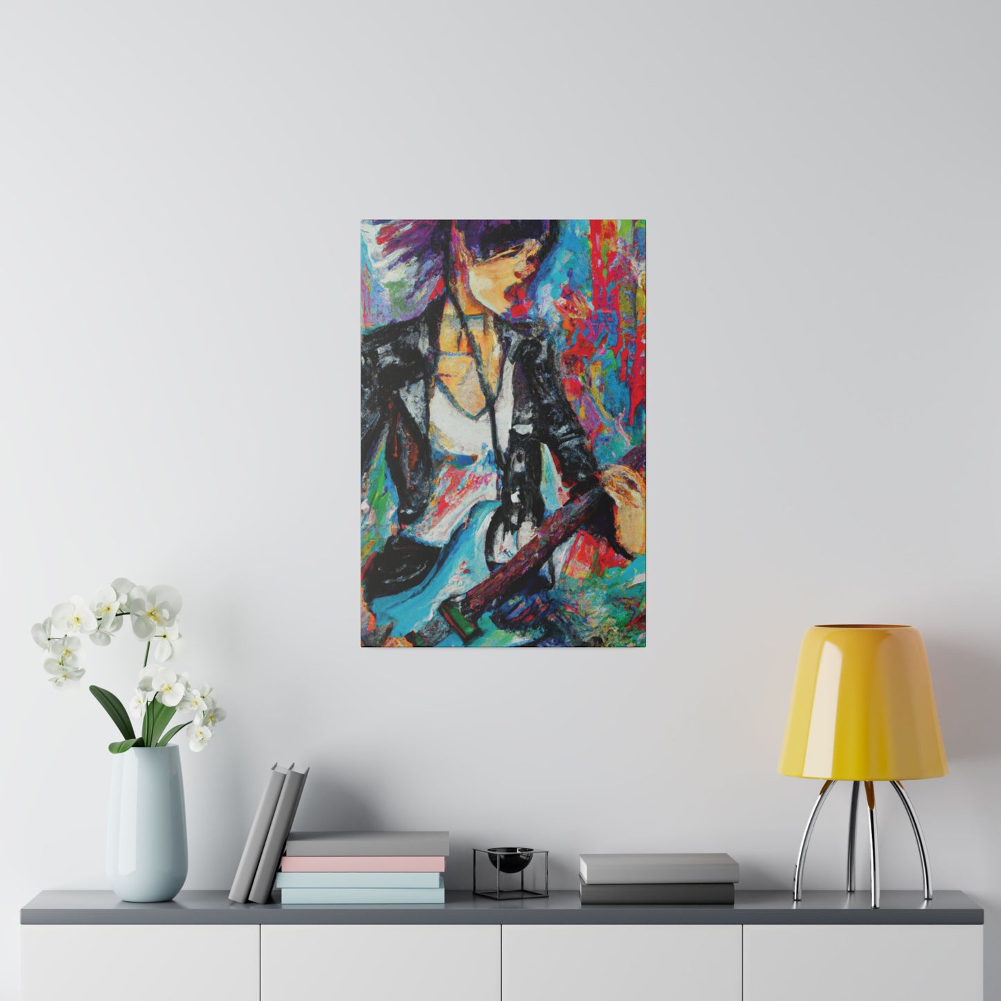 3492Z - Rockstar Oil Painting Style Print | Poster | Home Decor | Wall Art | Music Art | Canvas