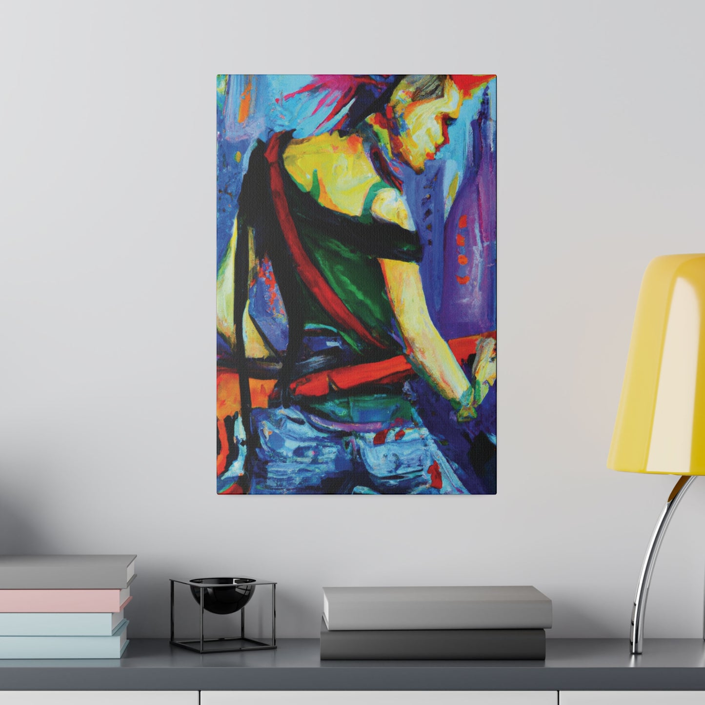 3143Z - Rockstar Oil Painting Style Print | Poster | Home Decor | Wall Art | Music Art | Canvas