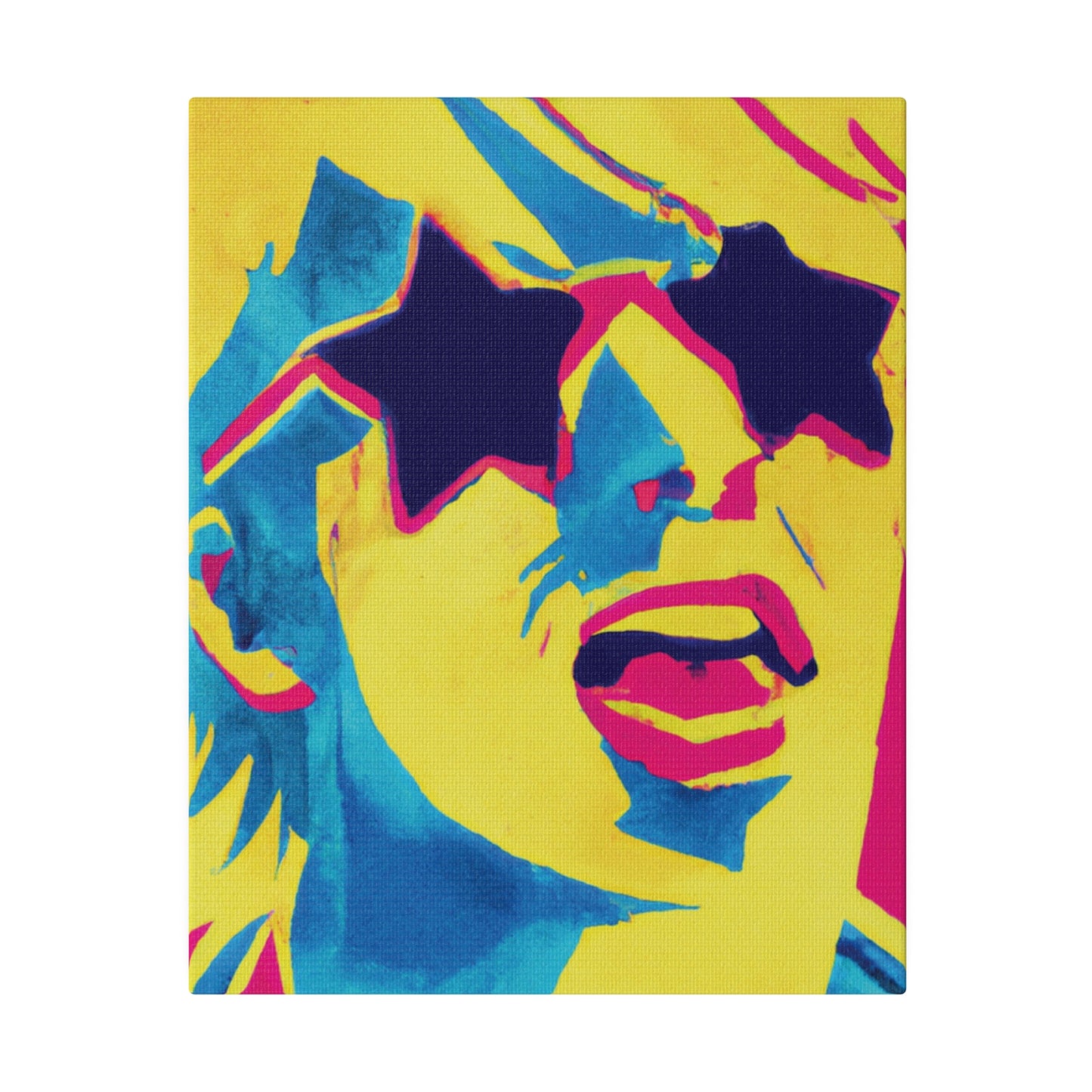 7392X - Rockstar Painting Print | Face | Abstract | Poster | Home Decor | Wall Art | Music Art | Canvas