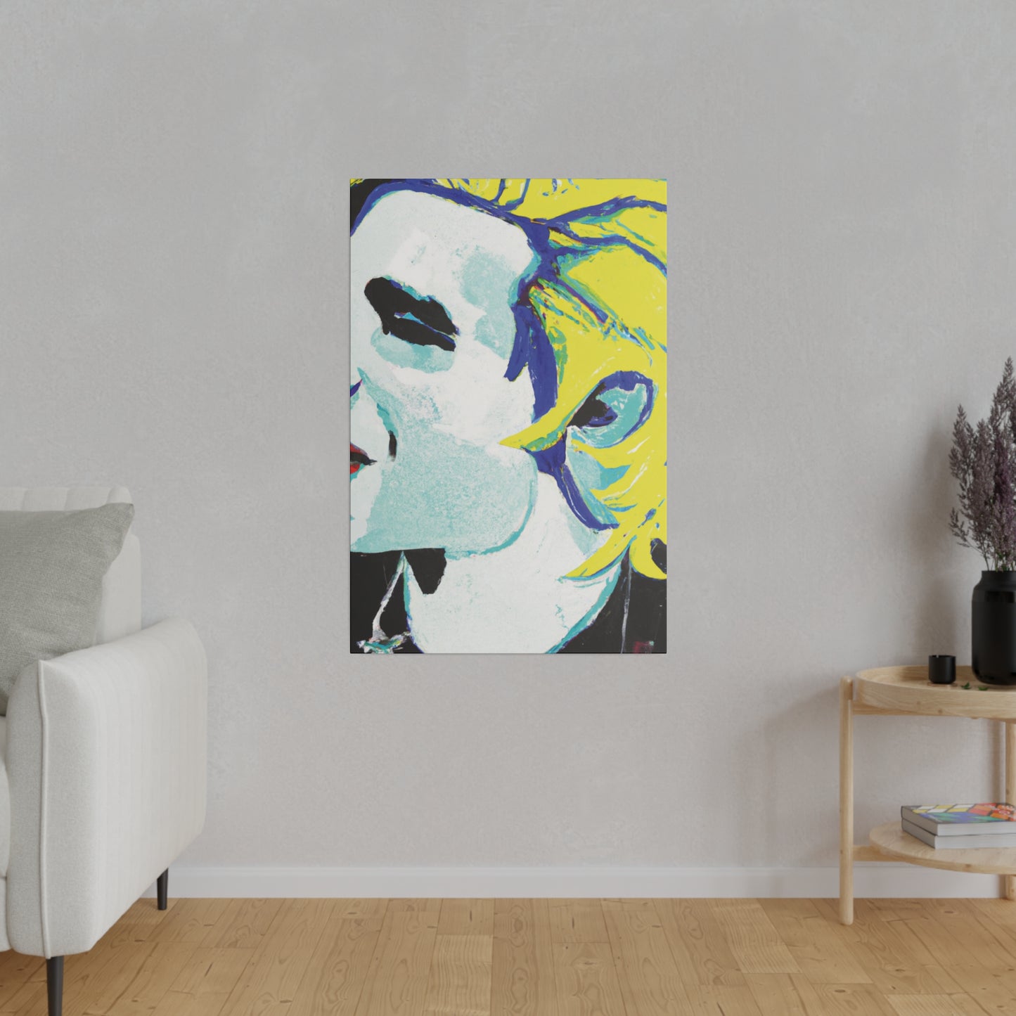 8129A - Rockstar Painting Print | Face | Abstract | Poster | Home Decor | Wall Art | Music Art | Canvas