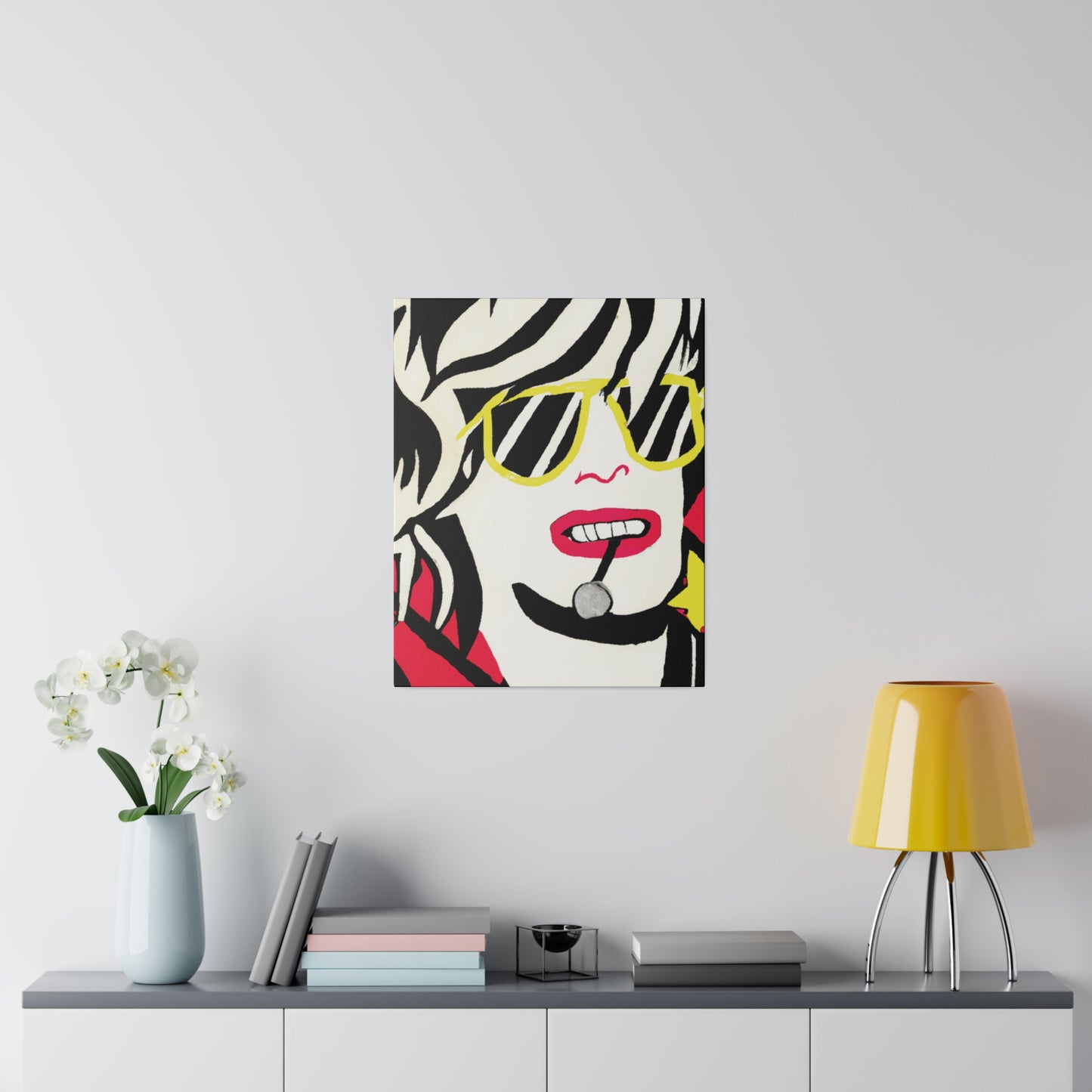 7456P - Rockstar Painting Print | Face | Abstract | Poster | Home Decor | Wall Art | Music Art | Canvas