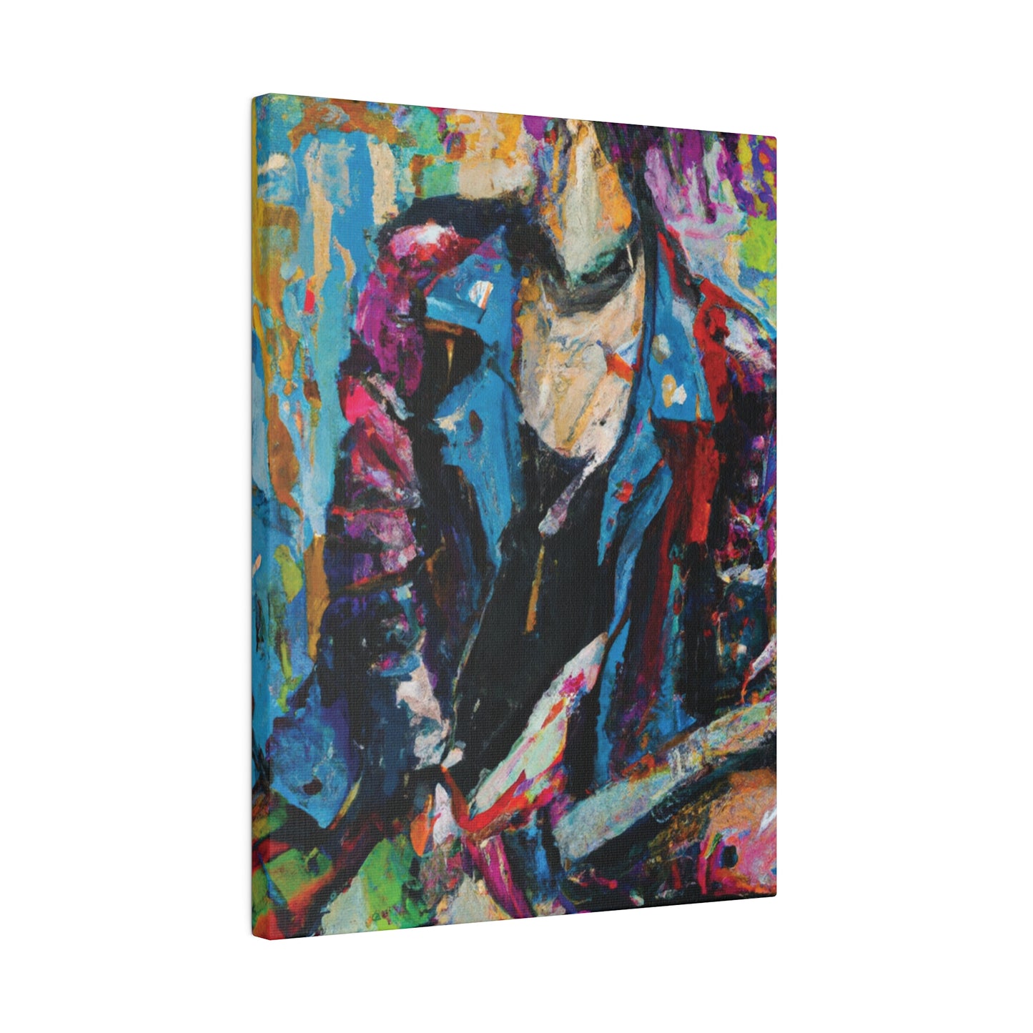 9653F - Rockstar Oil Painting Style Print | Poster | Home Decor | Wall Art | Music Art | Canvas