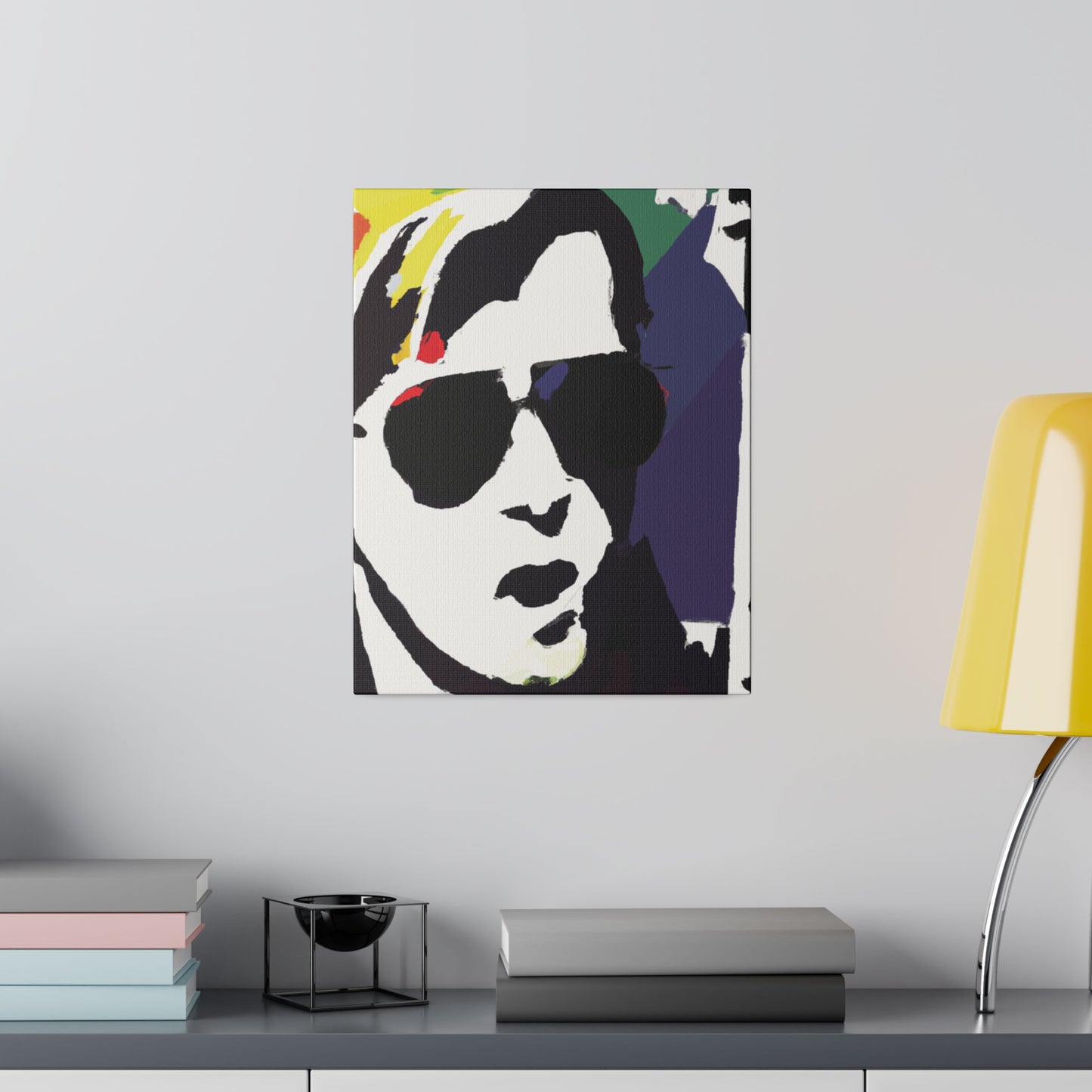 3723C - Rockstar Painting Print | Face | Abstract | Poster | Home Decor | Wall Art | Music Art | Canvas
