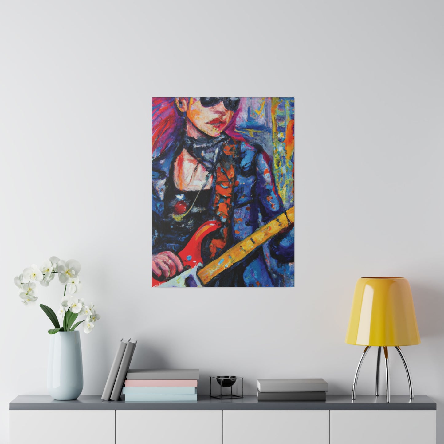 9231K - Rockstar Oil Painting Style Print | Poster | Home Decor | Wall Art | Music Art | Canvas