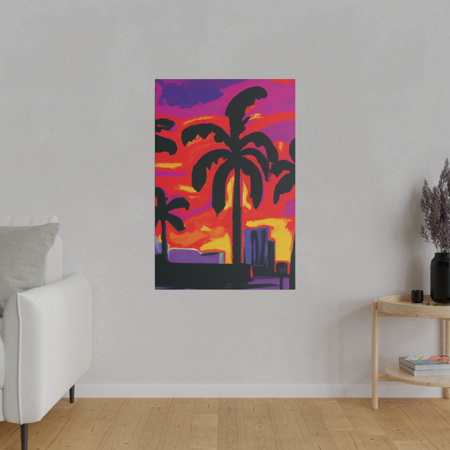 4066V - Miami Beach Sunset Painting Print | Miami | Beach | Sunset | Poster | Home Decor | Wall Art | Canvas