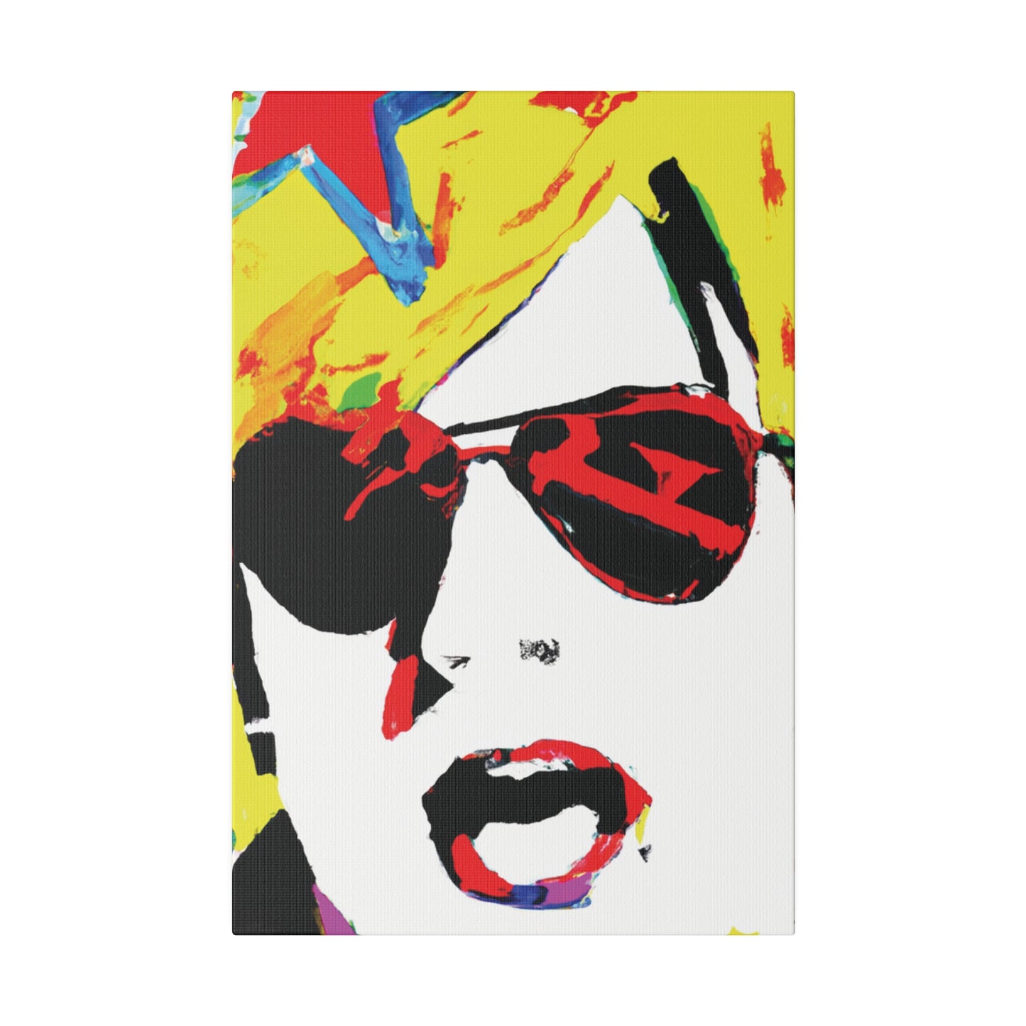 7931Q - Rockstar Painting Print | Face | Abstract | Poster | Home Decor | Wall Art | Music Art | Canvas