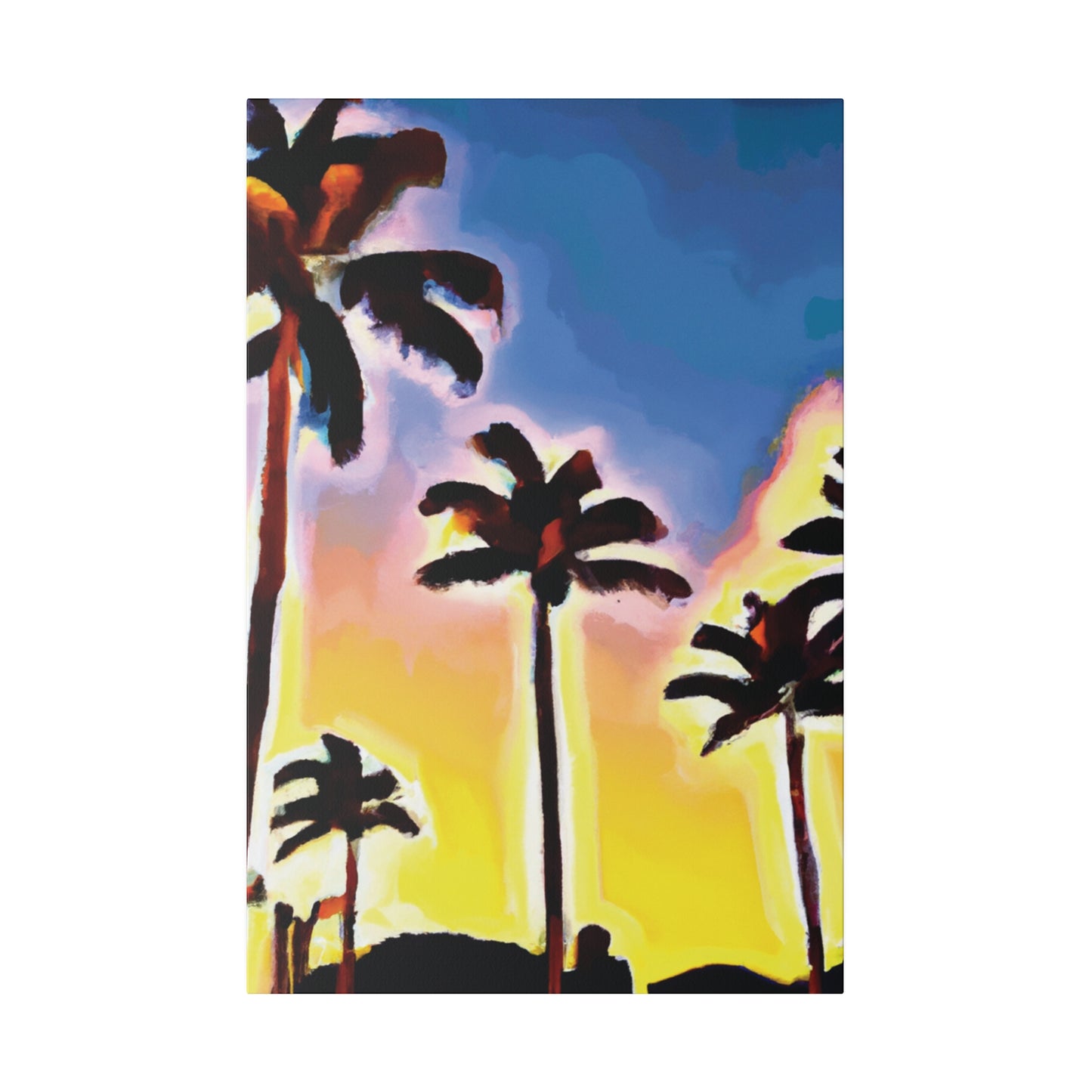 3437Q - Miami Beach Sunset Painting Print | Miami | Beach | Sunset | Poster | Home Decor | Wall Art | Canvas