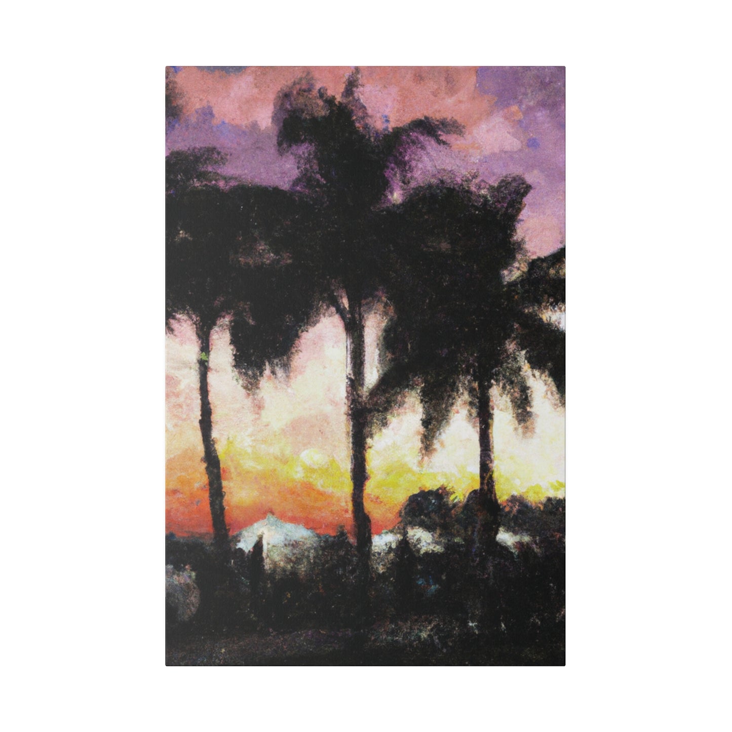 8185A - Miami Beach Sunset Painting Print | Miami | Beach | Sunset | Poster | Home Decor | Wall Art | Canvas