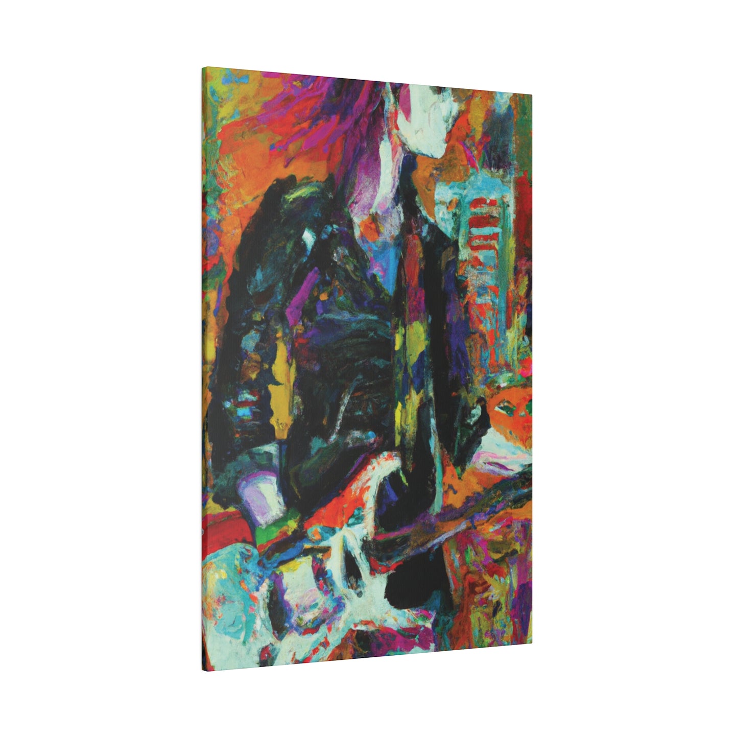 8673Z - Rockstar Oil Painting Style Print | Poster | Home Decor | Wall Art | Music Art | Canvas