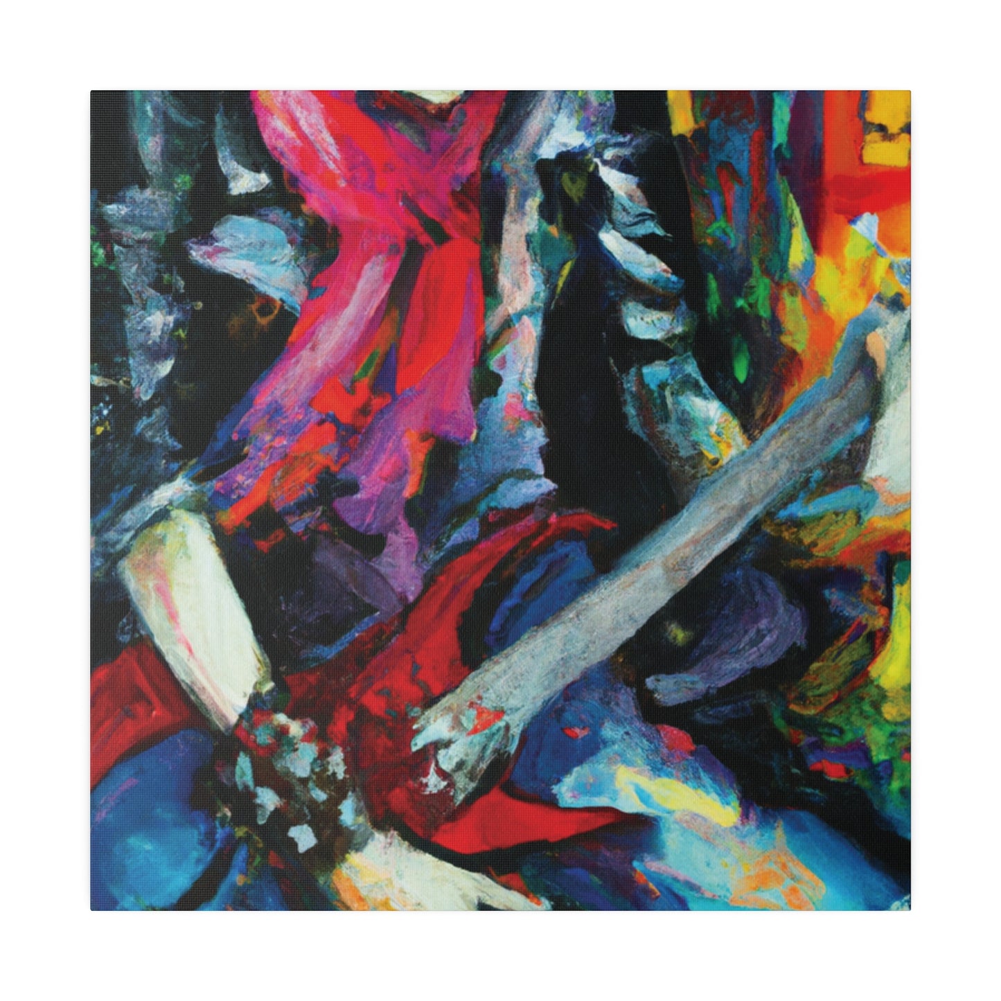 834A - Rockstar Oil Painting Style Print | Poster | Home Decor | Wall Art | Music Art | Canvas