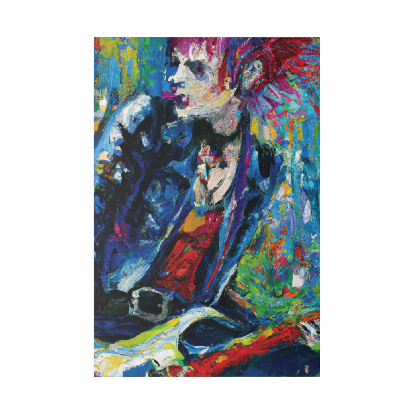 4672G - Rockstar Oil Painting Style Print | Poster | Home Decor | Wall Art | Music Art | Canvas