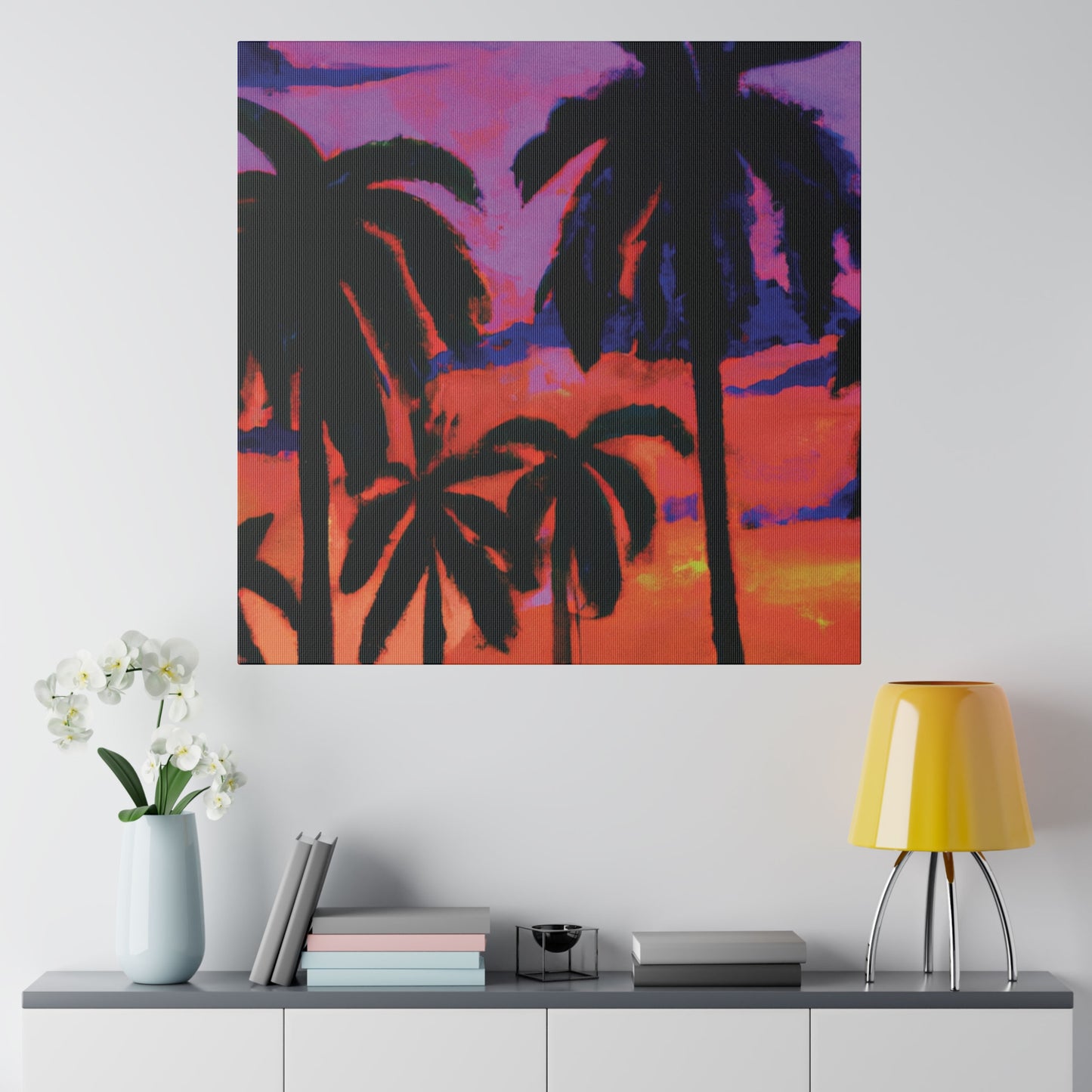 8314G - Miami Beach Sunset Painting Print | Miami | Beach | Sunset | Poster | Home Decor | Wall Art | Canvas