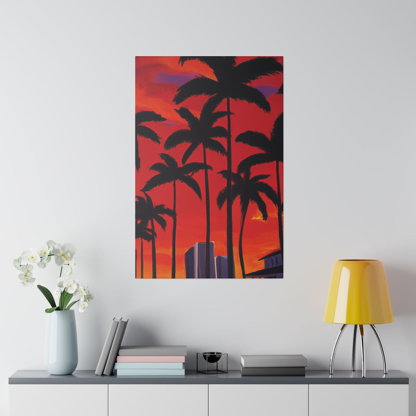 7261M - Miami Beach Sunset Painting Print | Miami | Beach | Sunset | Poster | Home Decor | Wall Art | Canvas