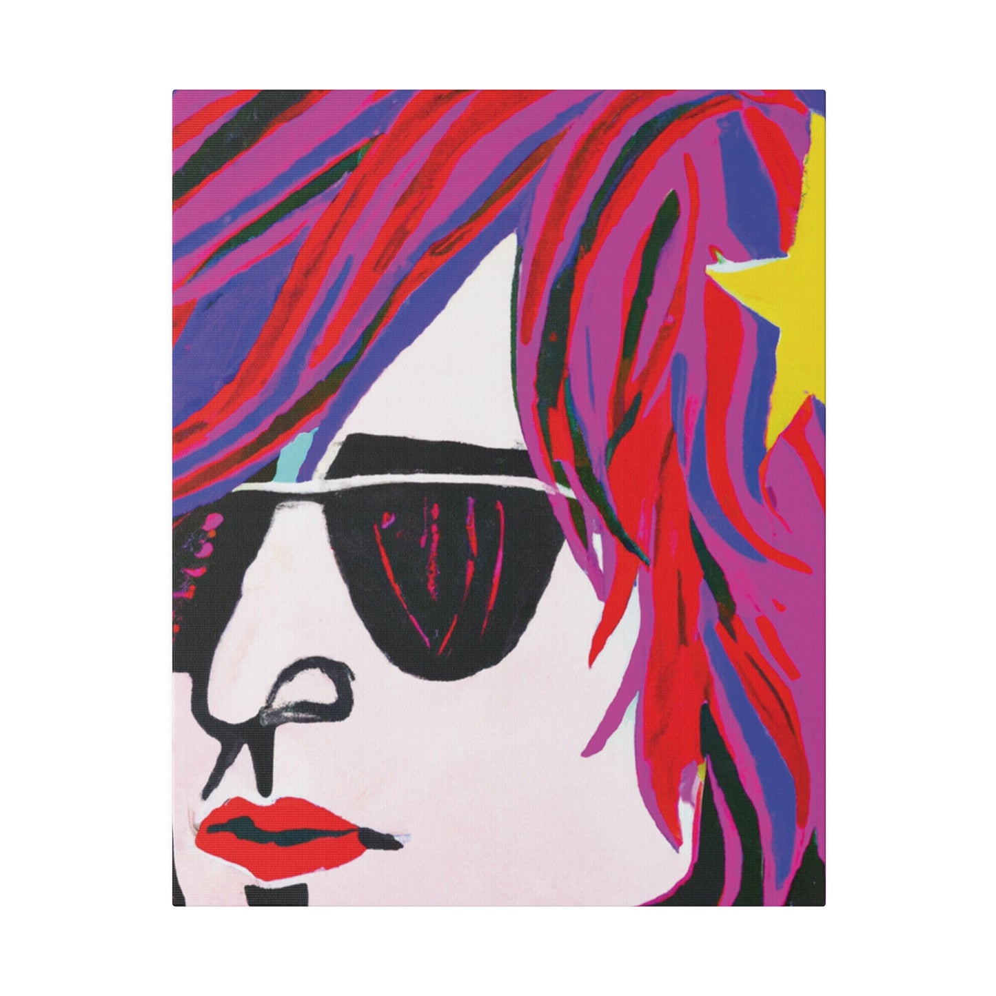 3293X - Rockstar Painting Print | Face | Abstract | Poster | Home Decor | Wall Art | Music Art | Canvas