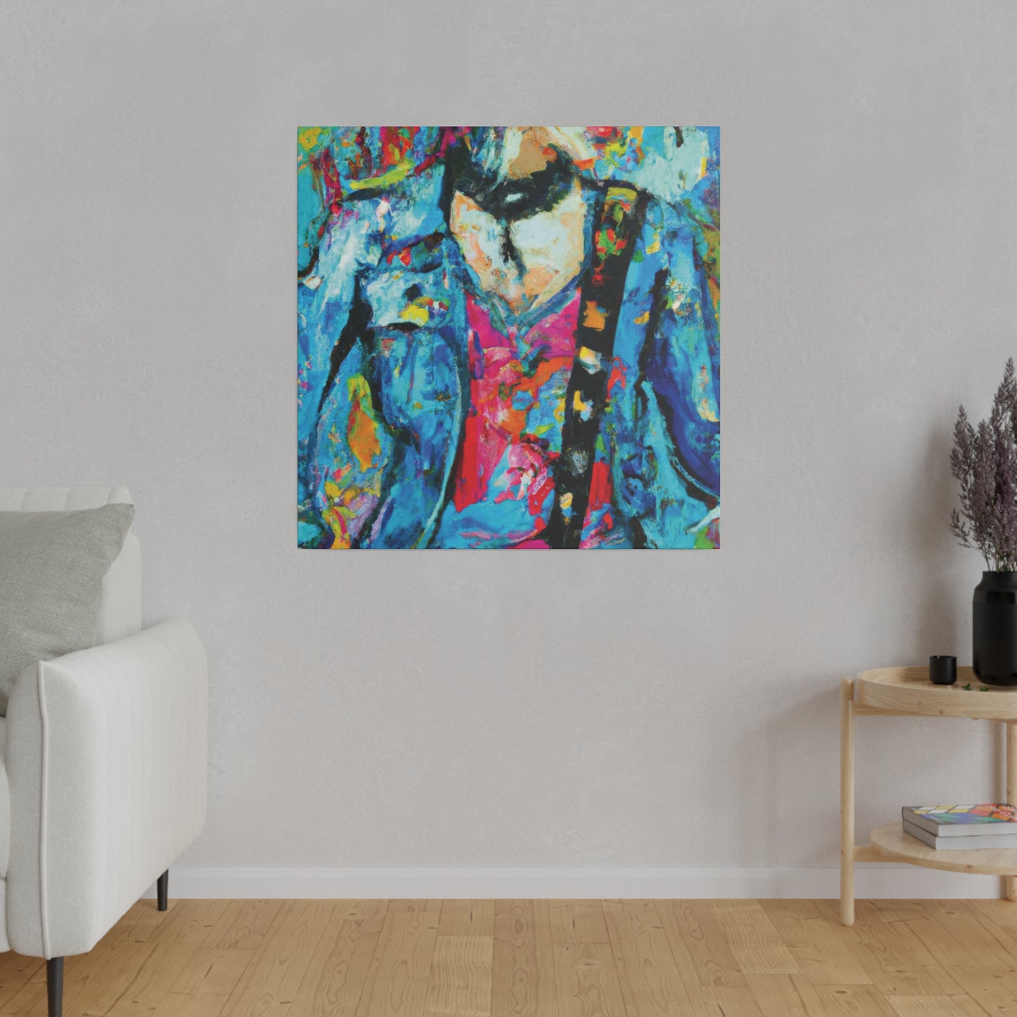 8374W - Rockstar Oil Painting Style Print | Poster | Home Decor | Wall Art | Music Art | Canvas