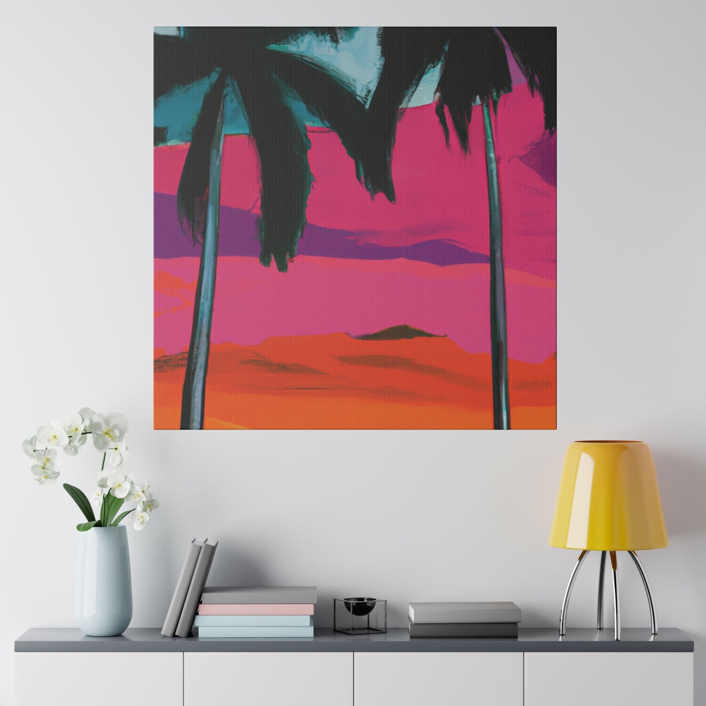 9027A - Miami Beach Sunset Painting Print | Miami | Beach | Sunset | Poster | Home Decor | Wall Art | Canvas