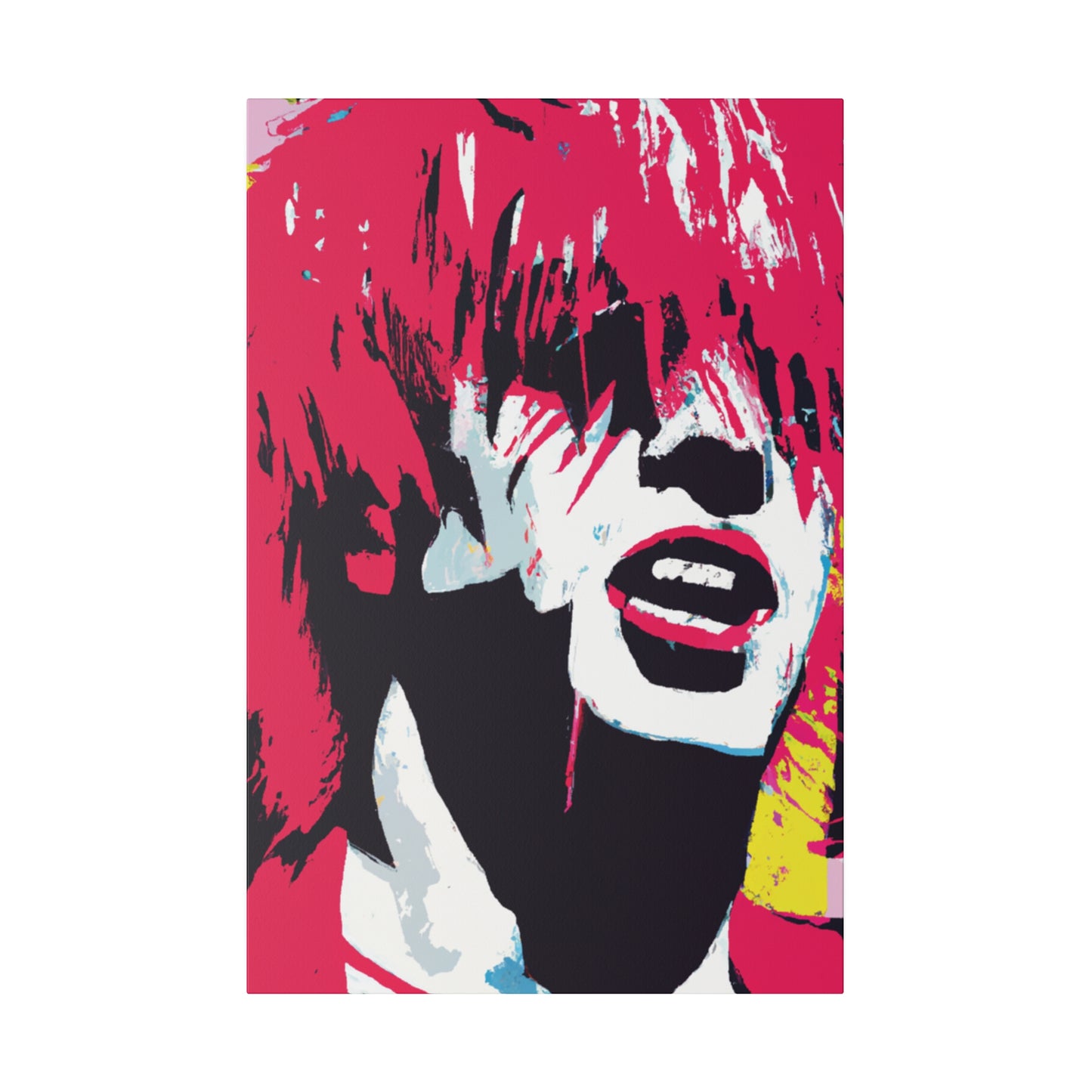 8269P - Rockstar Painting Print | Face | Abstract | Poster | Home Decor | Wall Art | Music Art | Canvas