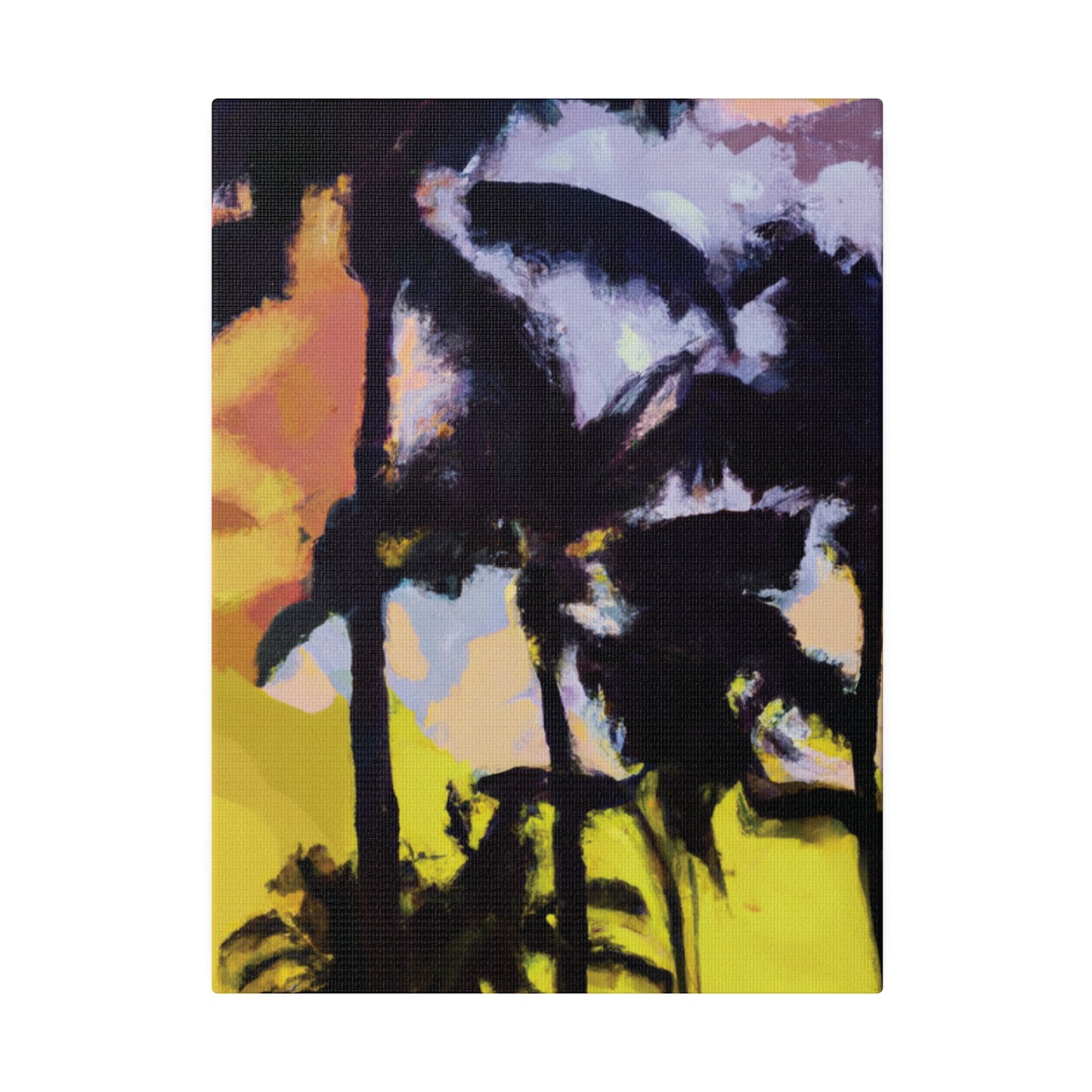 3753W - Miami Beach Sunset Painting Print | Miami | Beach | Sunset | Poster | Home Decor | Wall Art | Canvas
