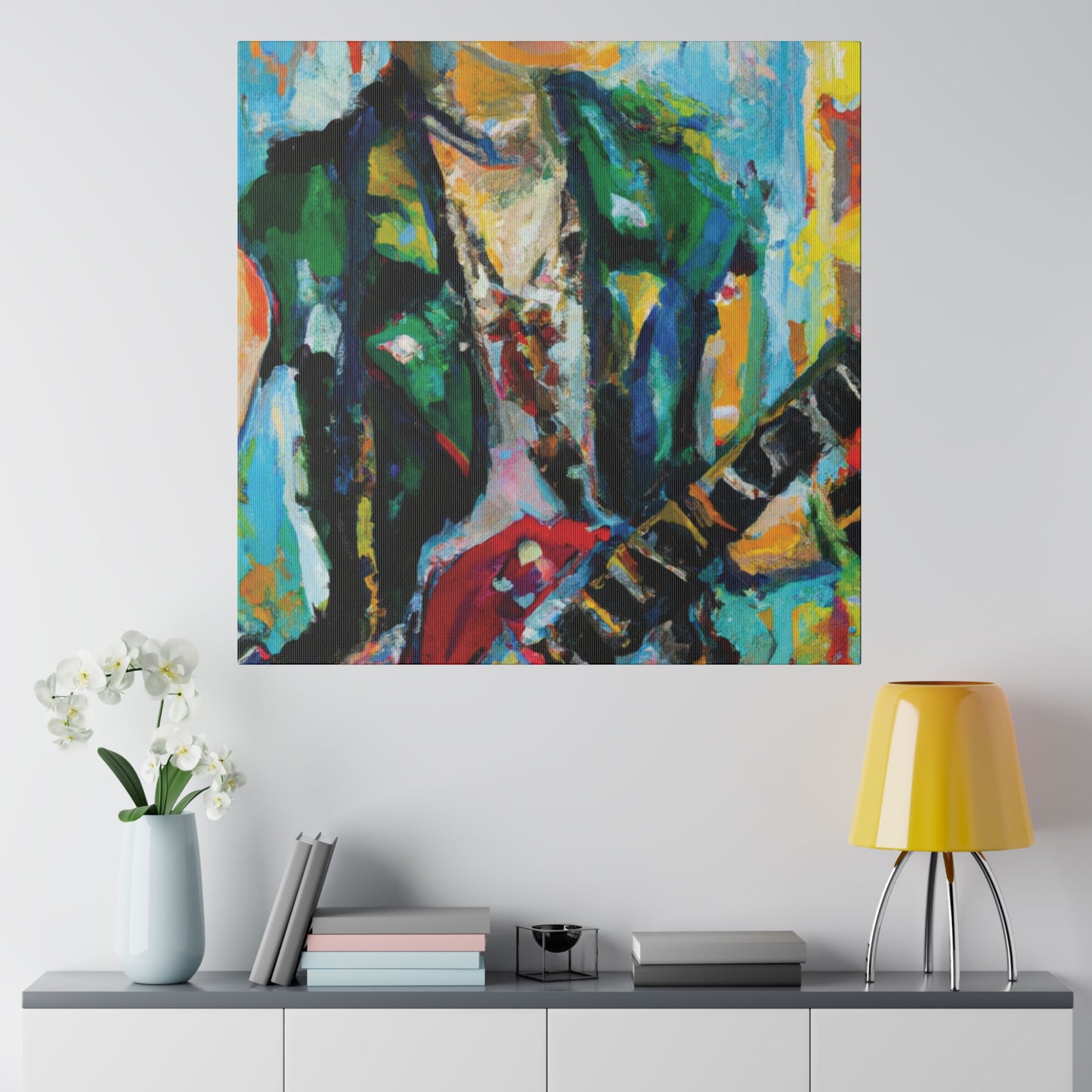 8554D - Rockstar Oil Painting Style Print | Poster | Home Decor | Wall Art | Music Art | Canvas