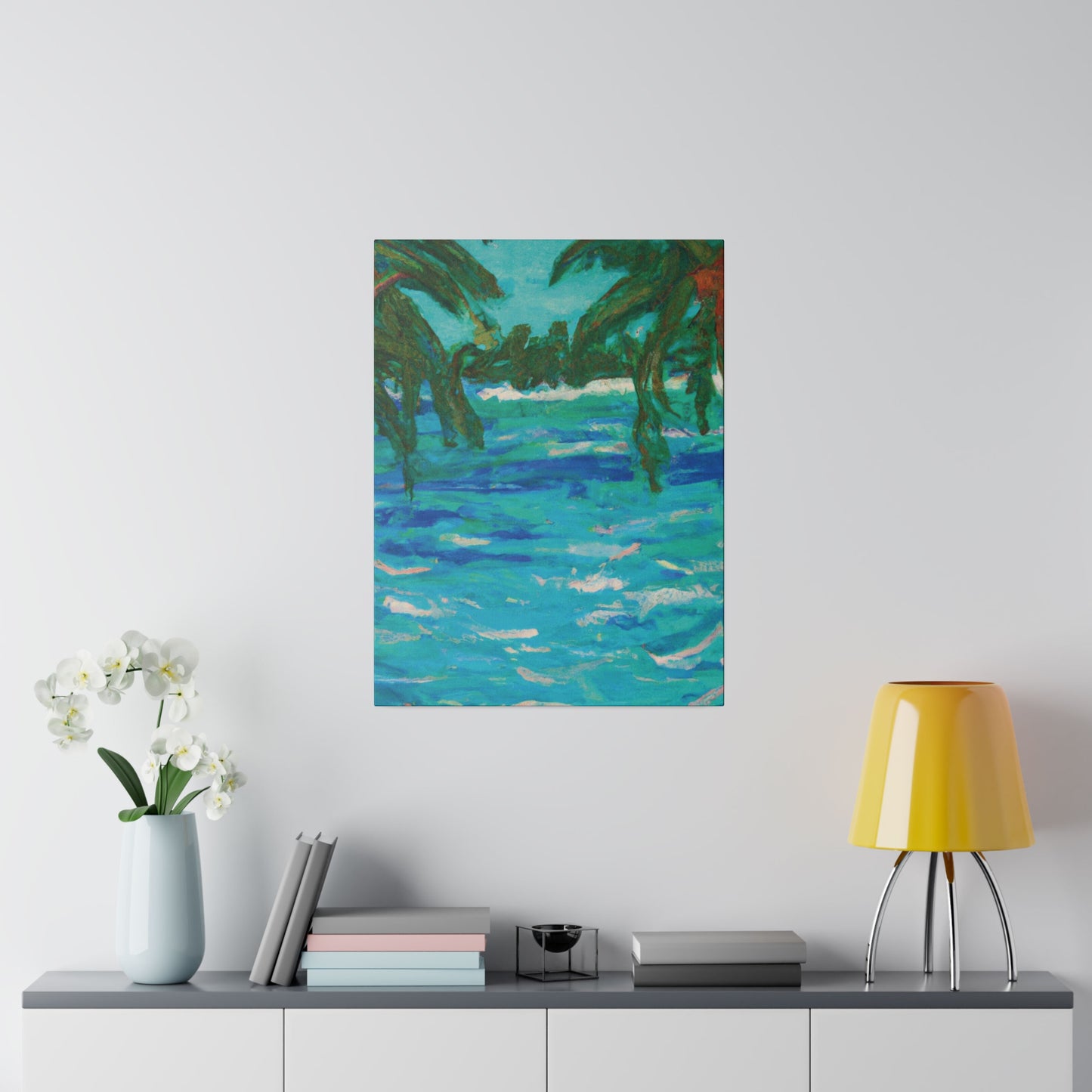 7482U - Bahamas Ocean Painting Print | Bahamas | Ocean | Beach | Poster | Home Decor | Wall Art | Canvas