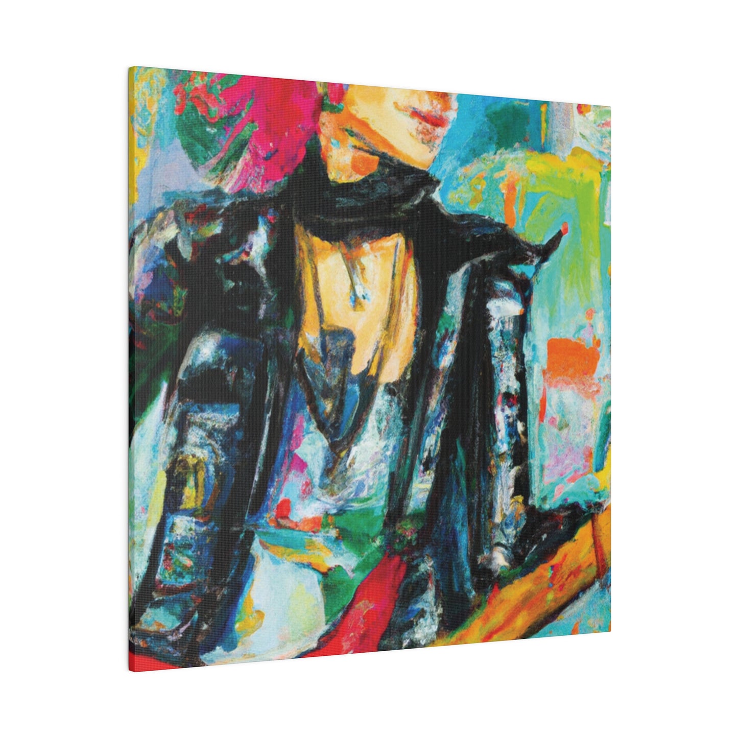 9554L - Rockstar Oil Painting Style Print | Poster | Home Decor | Wall Art | Music Art | Canvas