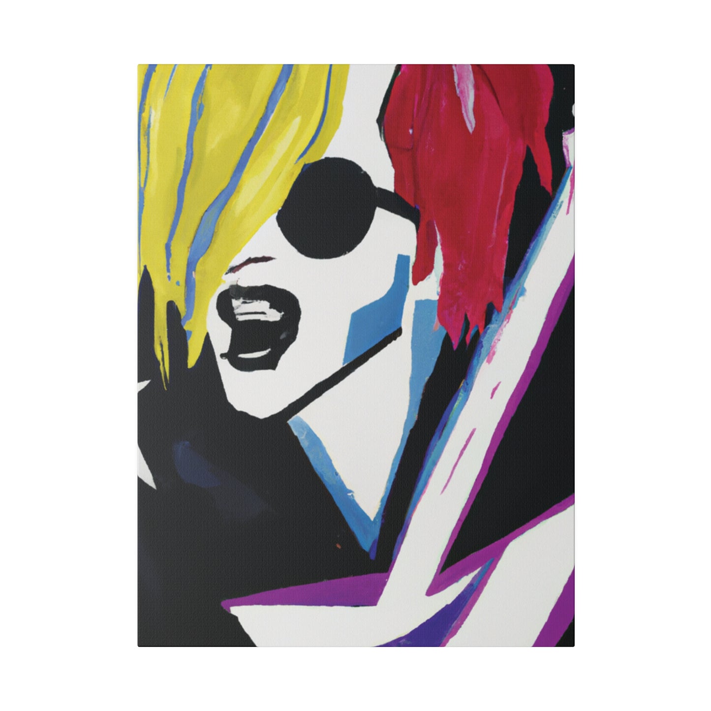 8784F - Rockstar Painting Print | Face | Abstract | Poster | Home Decor | Wall Art | Music Art | Canvas