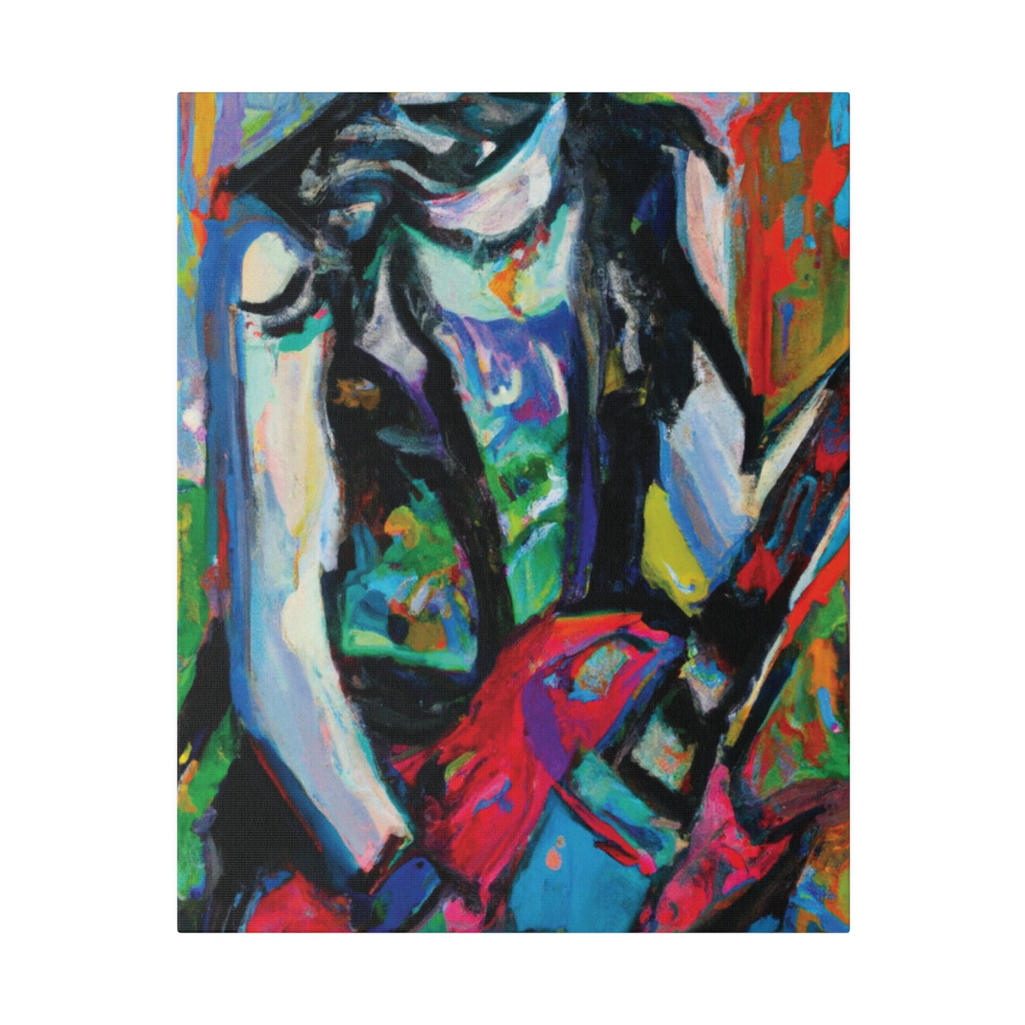 7129F - Rockstar Oil Painting Style Print | Poster | Home Decor | Wall Art | Music Art | Canvas