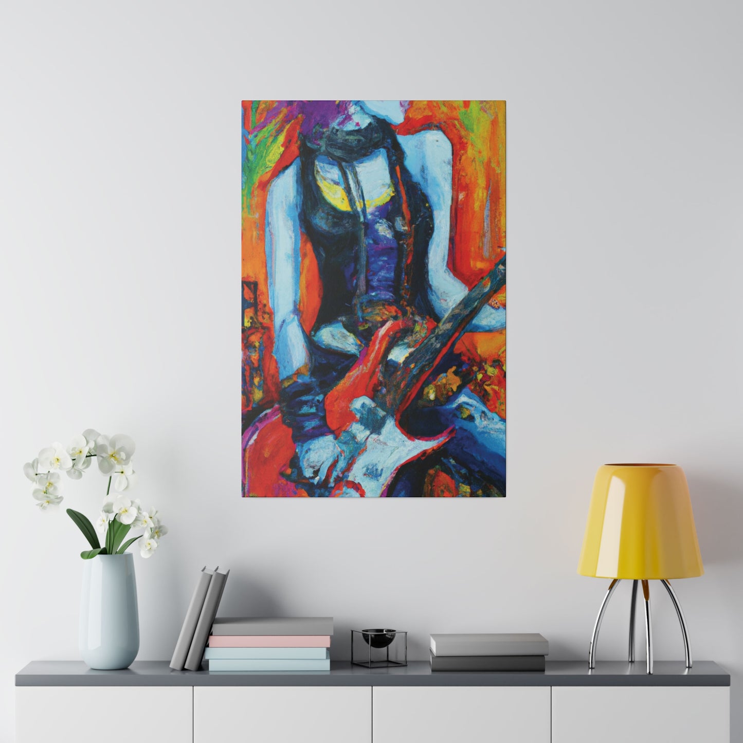 9232G - Rockstar Oil Painting Style Print | Poster | Home Decor | Wall Art | Music Art | Canvas