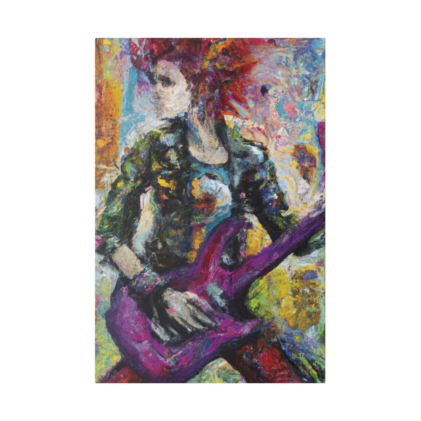 5487U - Rockstar Oil Painting Style Print | Poster | Home Decor | Wall Art | Music Art | Canvas