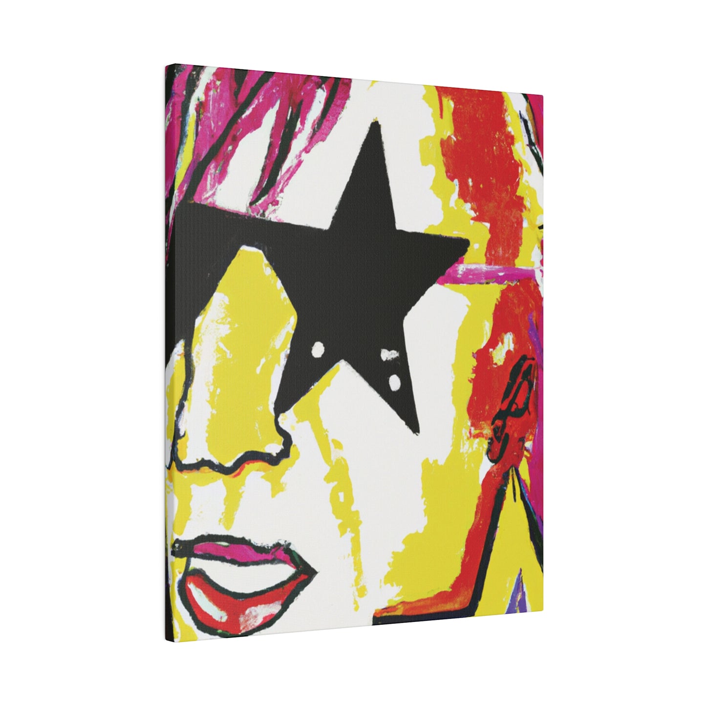5698R - Rockstar Painting Print | Face | Abstract | Poster | Home Decor | Wall Art | Music Art | Canvas