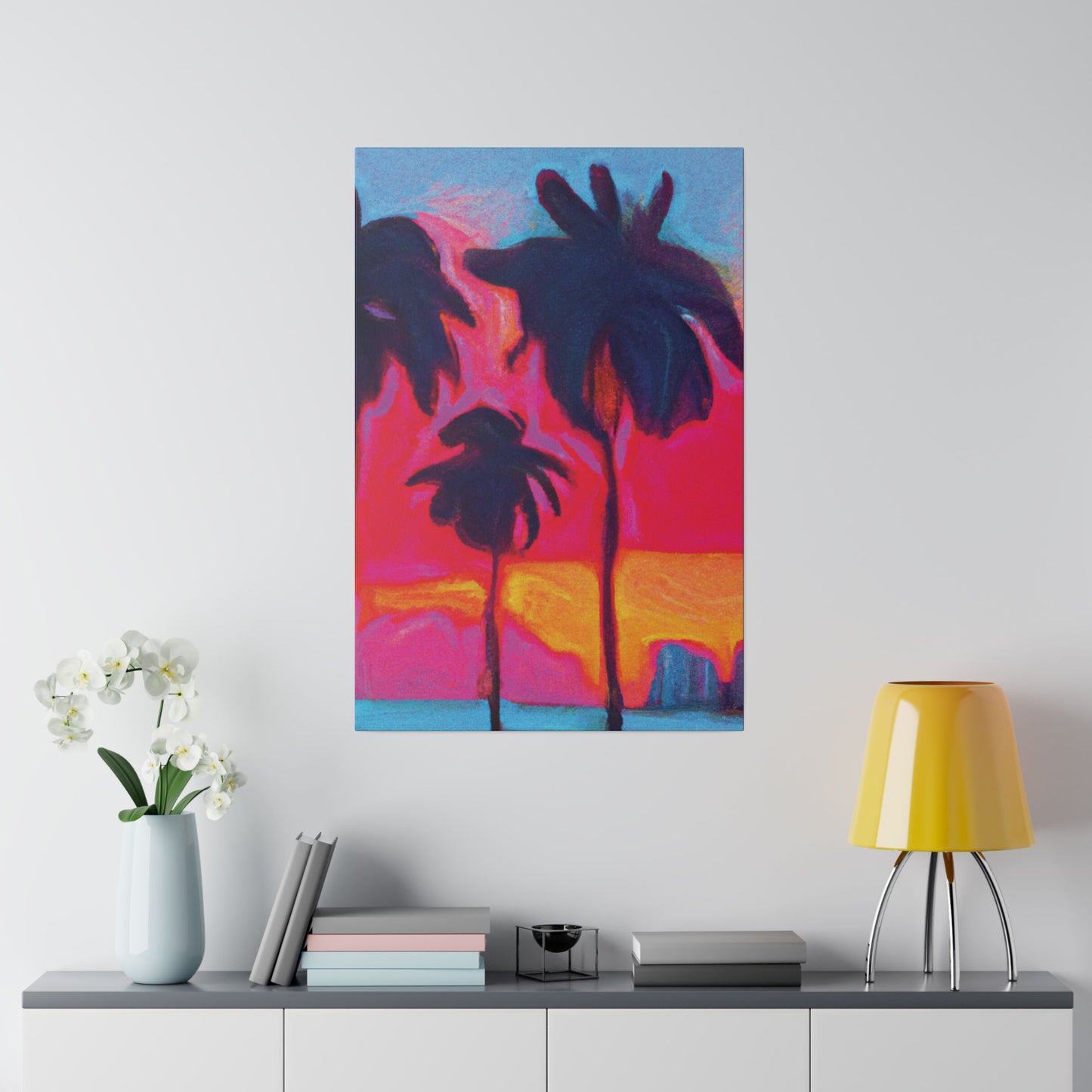 4879H - Miami Beach Sunset Painting Print | Miami | Beach | Sunset | Poster | Home Decor | Wall Art | Canvas