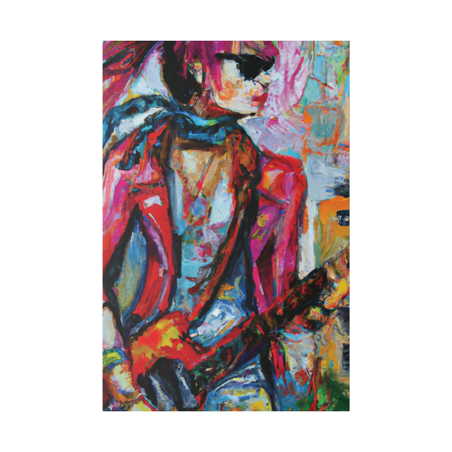 5694F - Rockstar Oil Painting Style Print | Poster | Home Decor | Wall Art | Music Art | Canvas