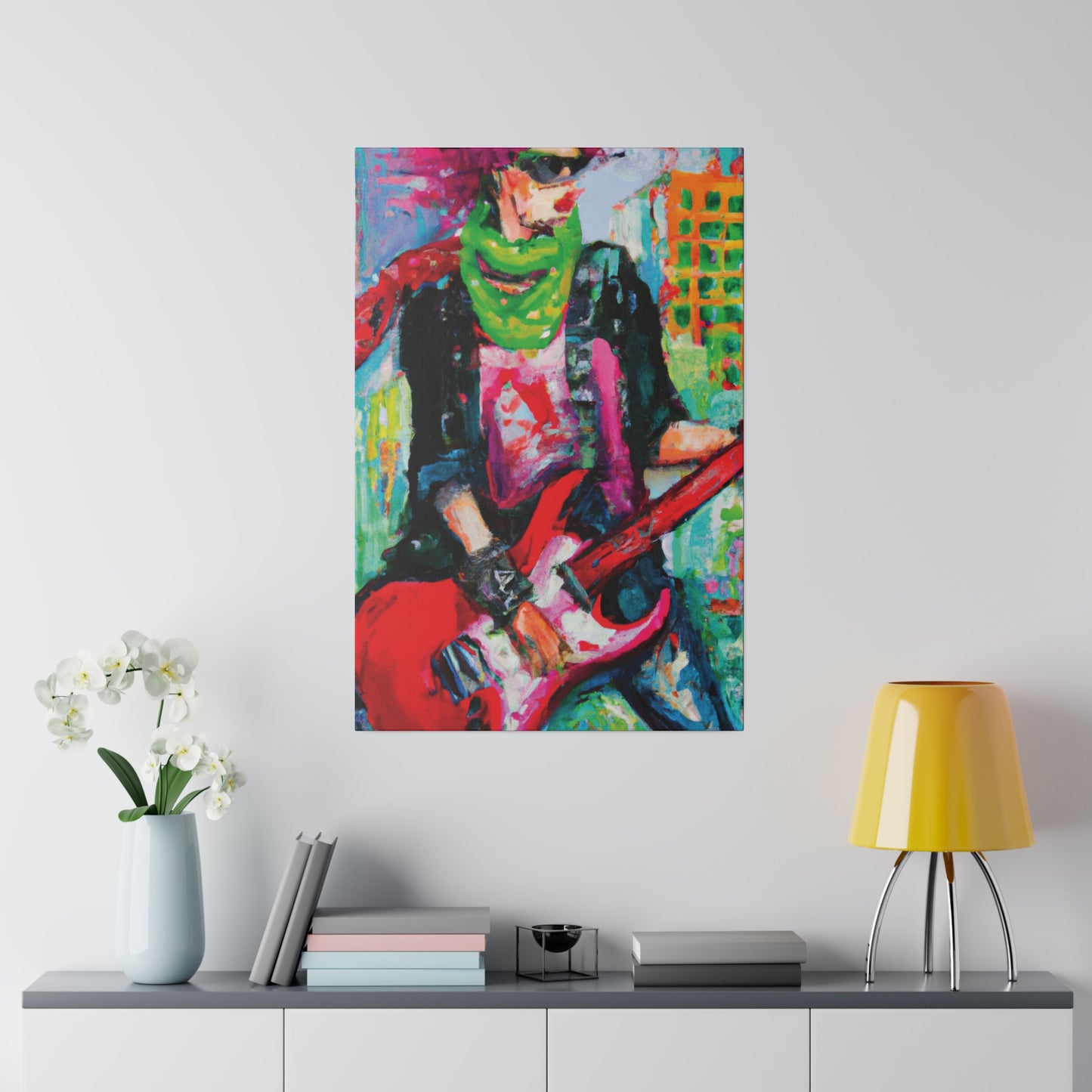 3075J - Rockstar Oil Painting Style Print | Poster | Home Decor | Wall Art | Music Art | Canvas