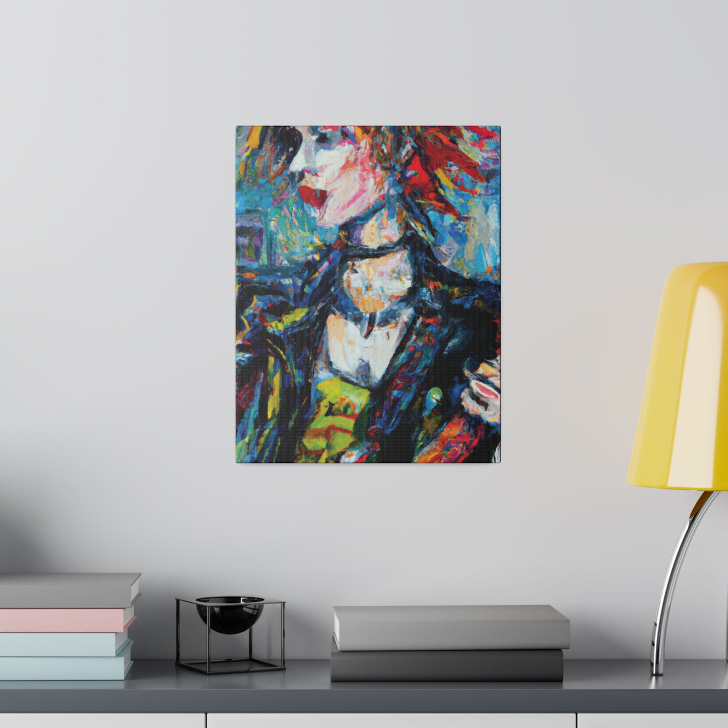 5997K - Rockstar Oil Painting Style Print | Poster | Home Decor | Wall Art | Music Art | Canvas