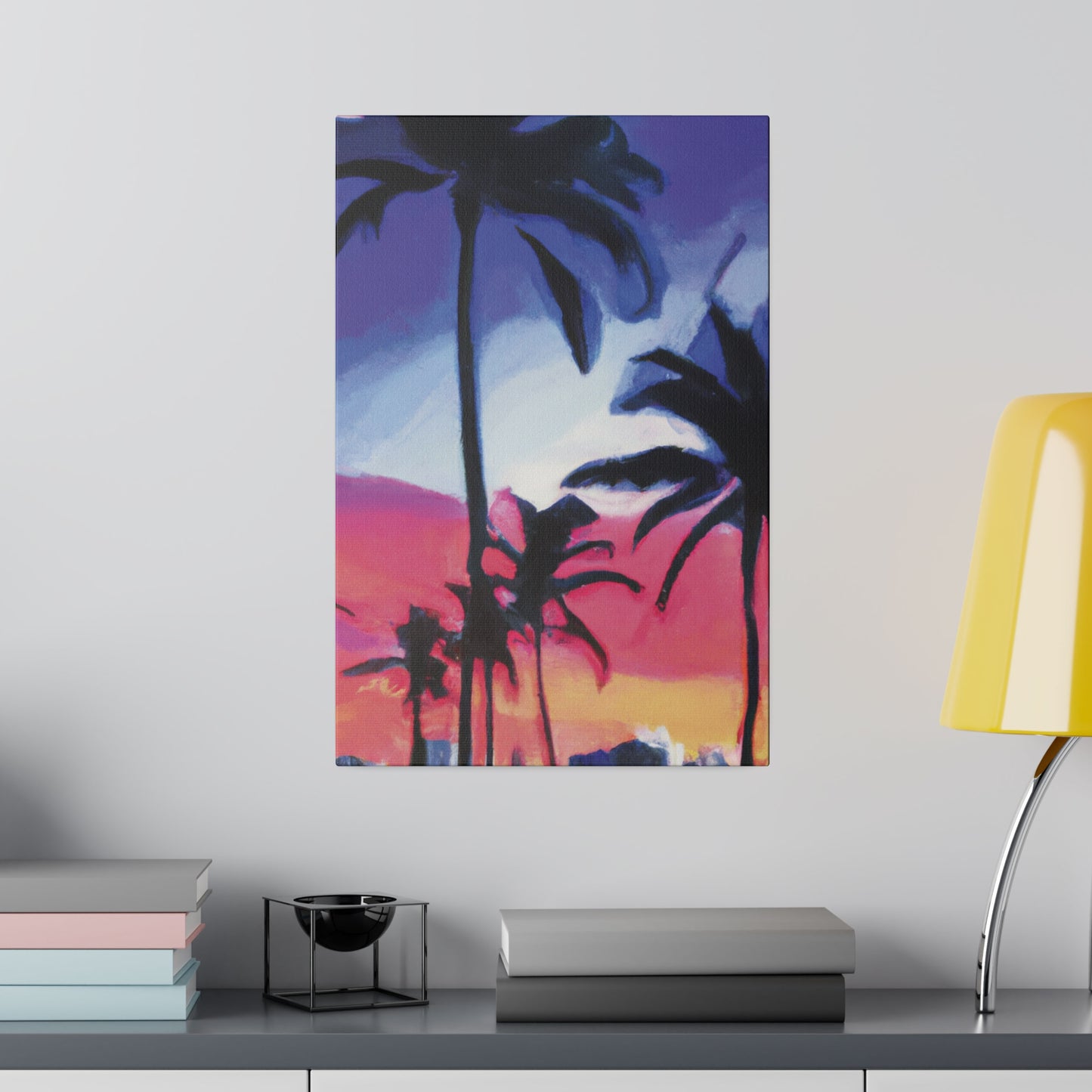 7473F - Miami Beach Sunset Painting Print | Miami | Beach | Sunset | Poster | Home Decor | Wall Art | Canvas