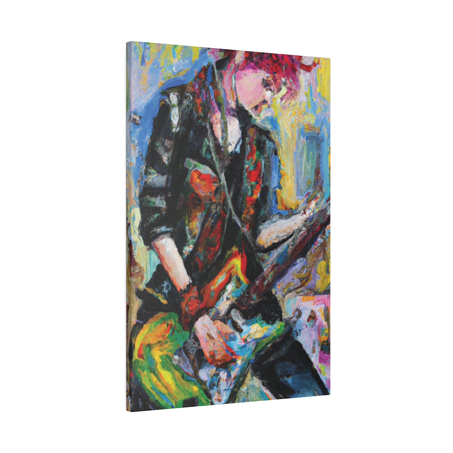 4658Z - Rockstar Oil Painting Style Print | Poster | Home Decor | Wall Art | Music Art | Canvas