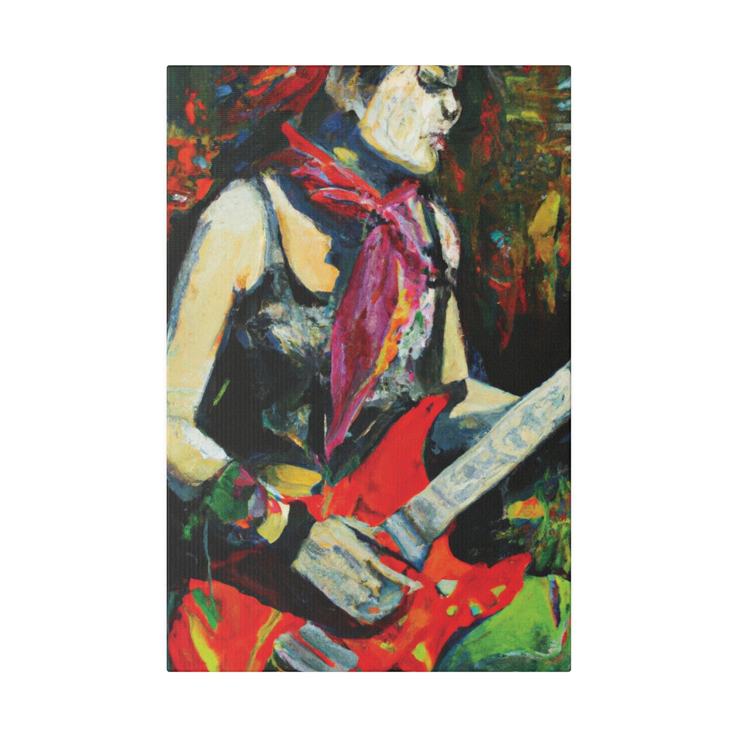 7203Q - Rockstar Oil Painting Style Print | Poster | Home Decor | Wall Art | Music Art | Canvas