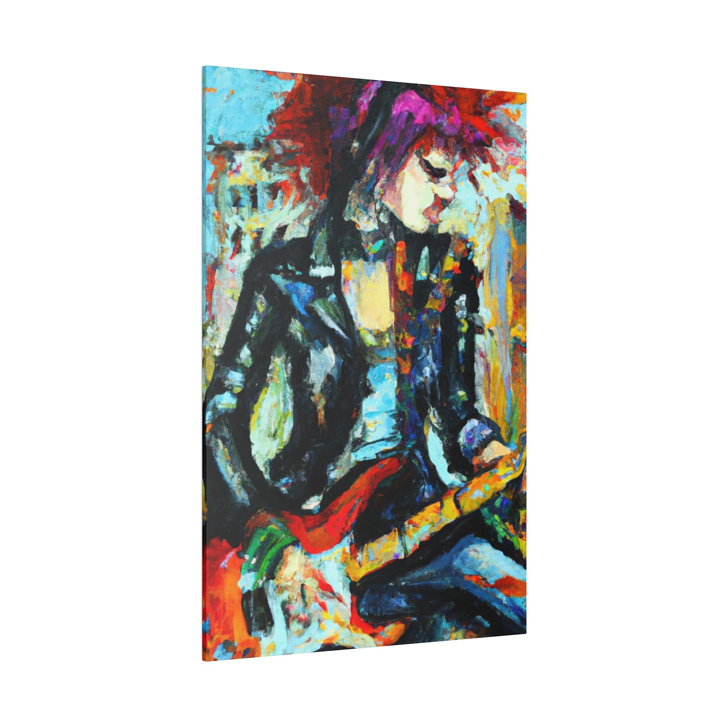 5127K - Rockstar Oil Painting Style Print | Poster | Home Decor | Wall Art | Music Art | Canvas