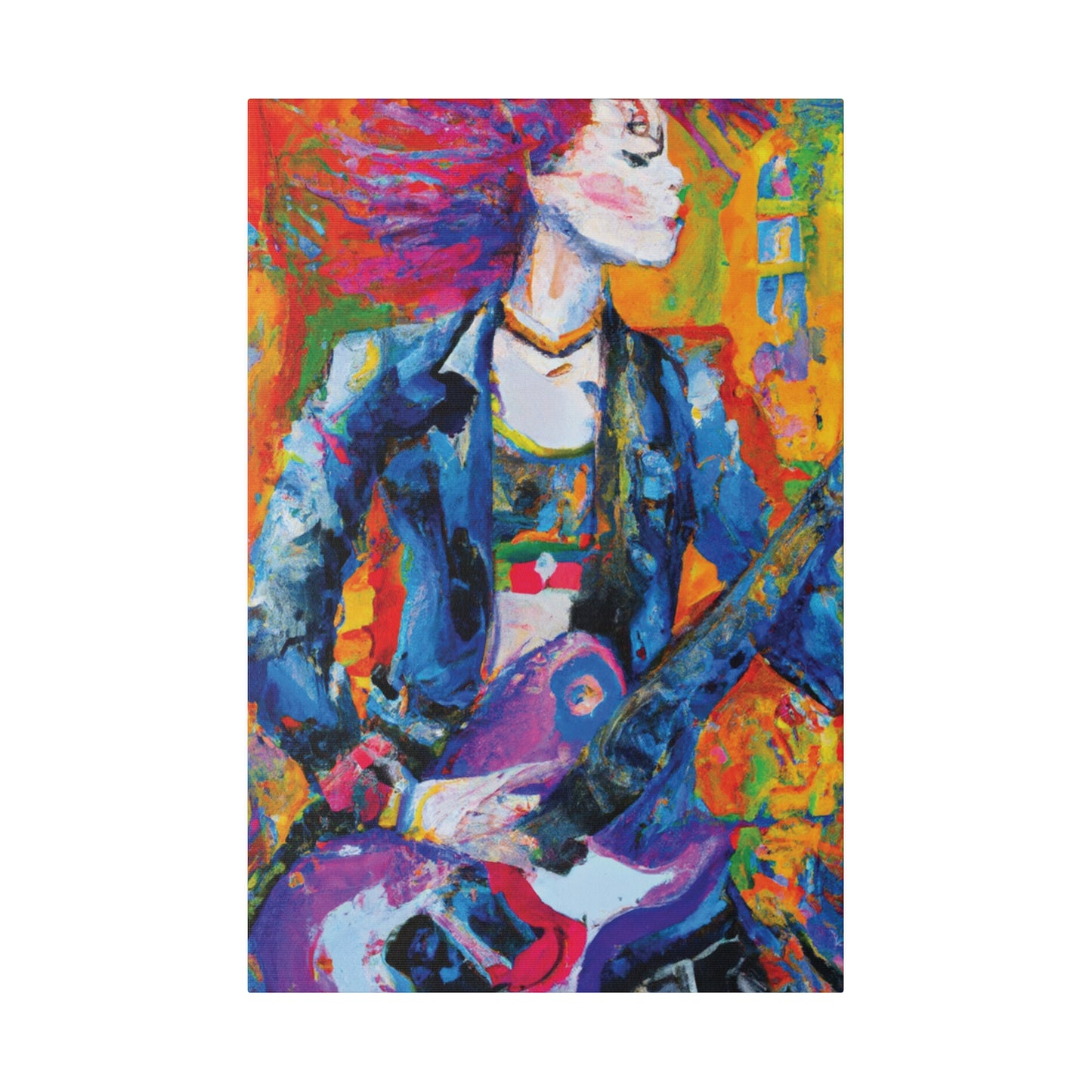 8135R - Rockstar Oil Painting Style Print | Poster | Home Decor | Wall Art | Music Art | Canvas