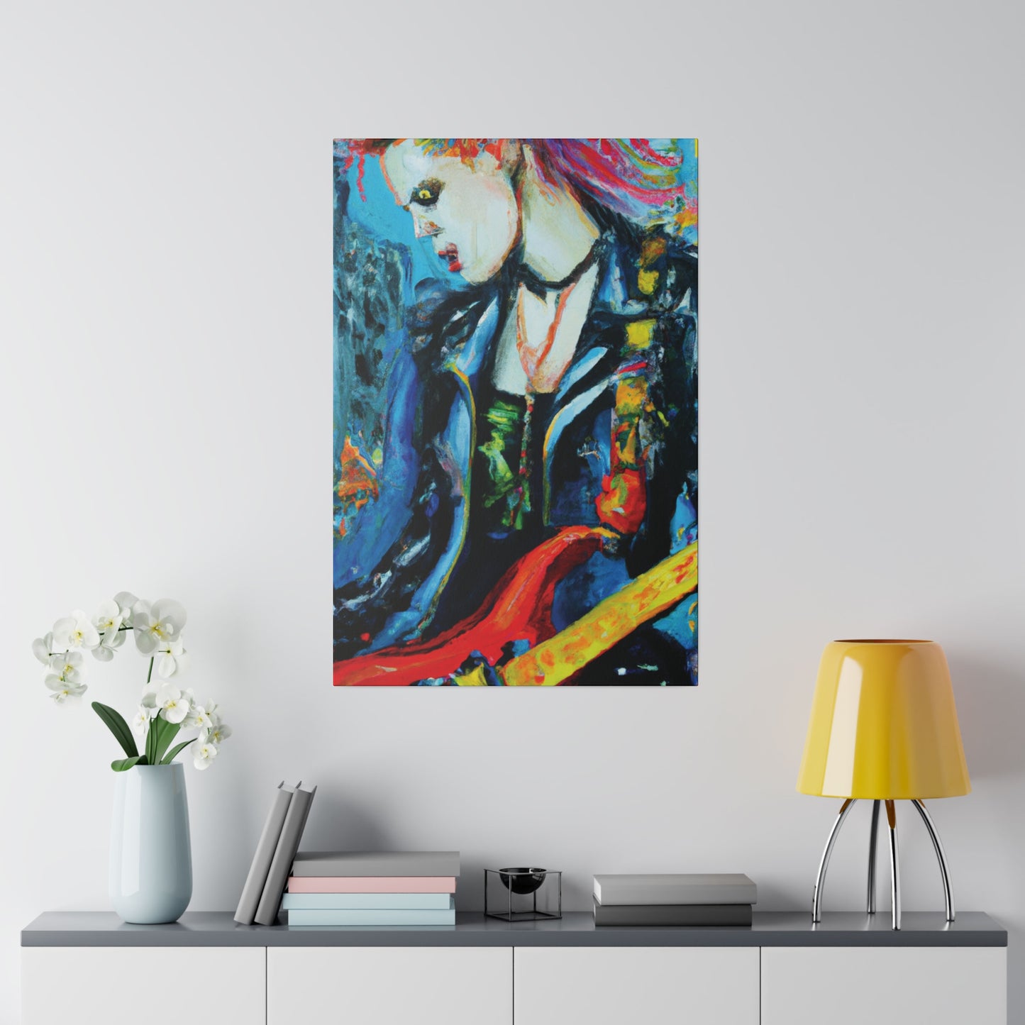 8900A - Rockstar Oil Painting Style Print | Poster | Home Decor | Wall Art | Music Art | Canvas