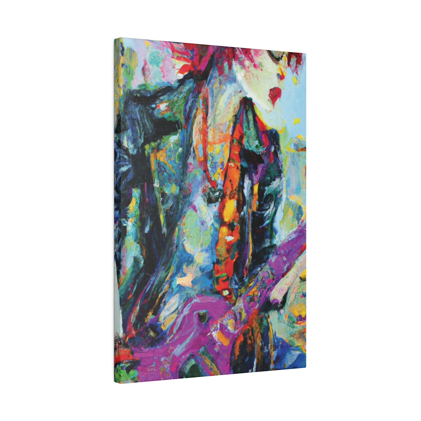 9351Q - Rockstar Oil Painting Style Print | Poster | Home Decor | Wall Art | Music Art | Canvas