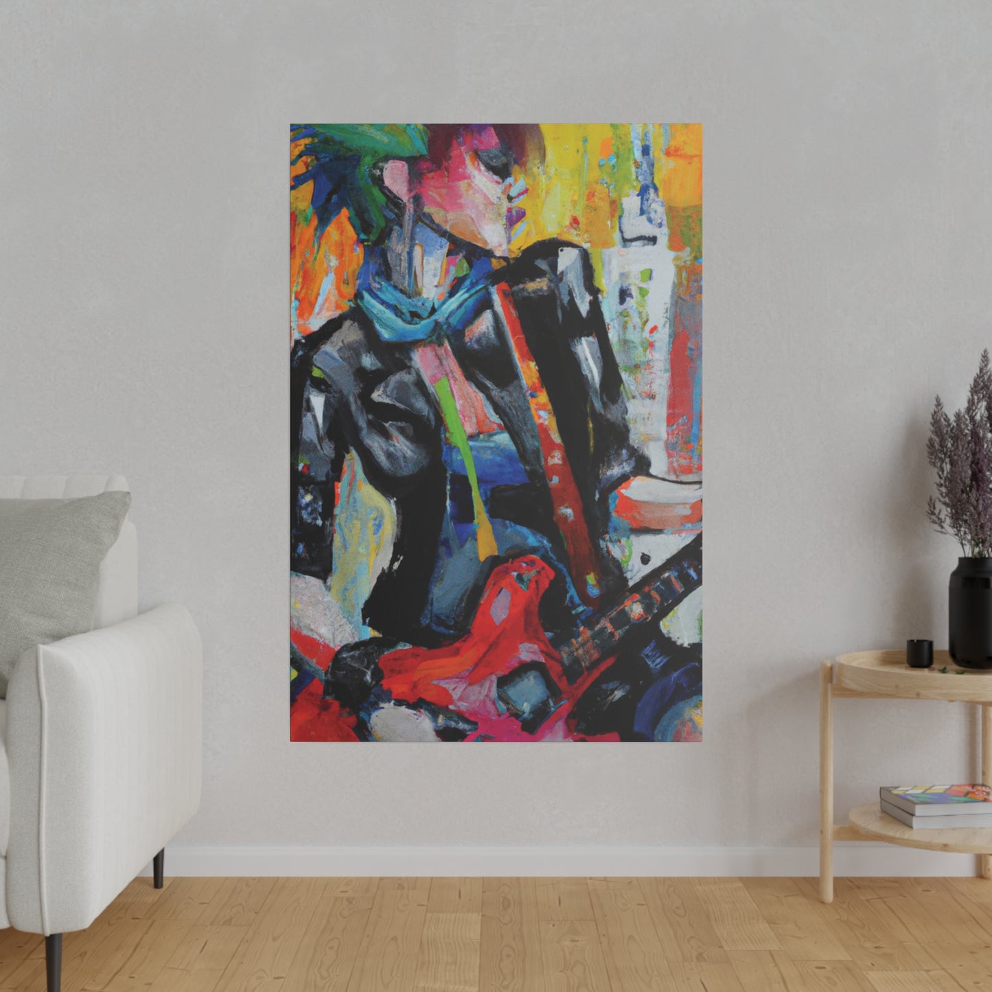 3614G - Rockstar Oil Painting Style Print | Poster | Home Decor | Wall Art | Music Art | Canvas