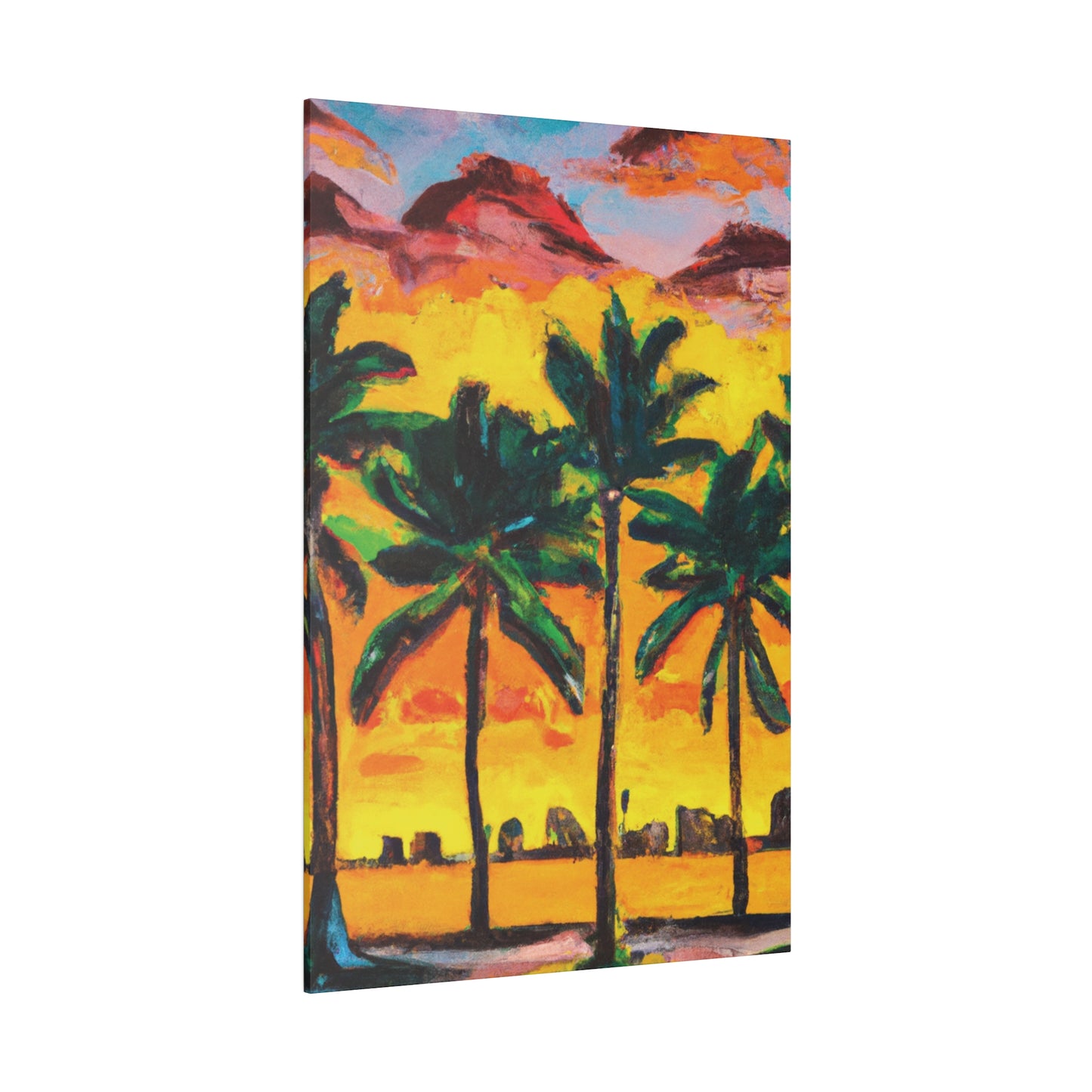 3622W - Miami Beach Sunset Painting Print | Miami | Beach | Sunset | Poster | Home Decor | Wall Art | Canvas