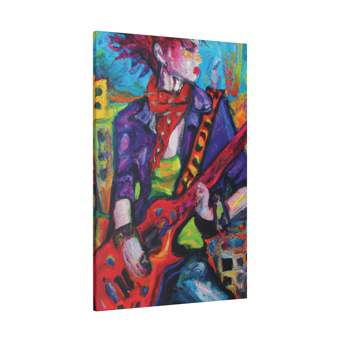 9529Y - Rockstar Oil Painting Style Print | Poster | Home Decor | Wall Art | Music Art | Canvas