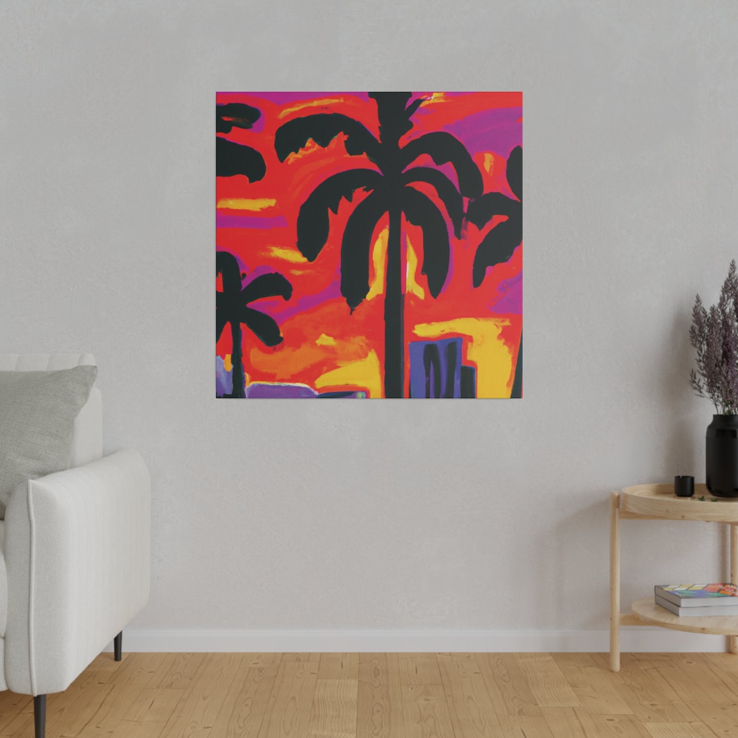 4066V - Miami Beach Sunset Painting Print | Miami | Beach | Sunset | Poster | Home Decor | Wall Art | Canvas