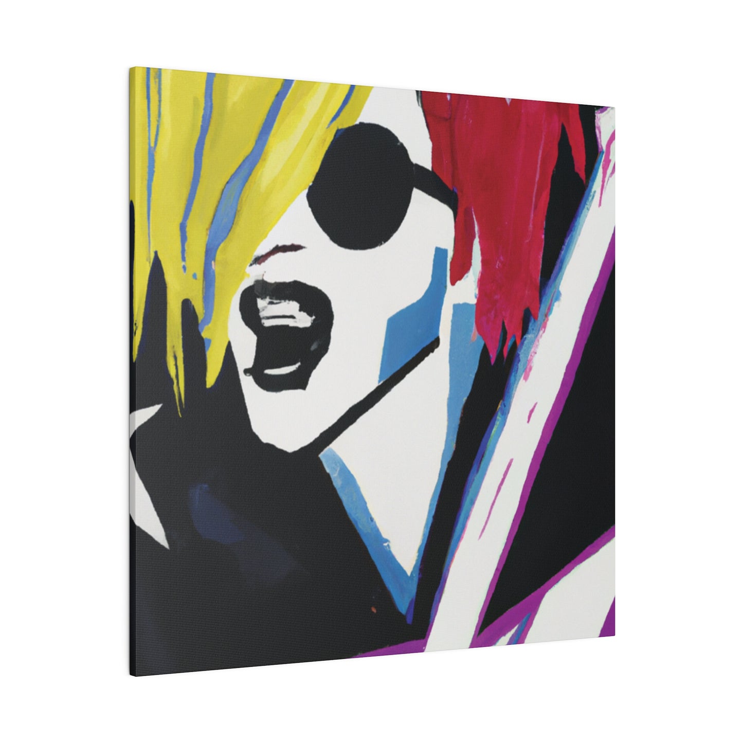 8784F - Rockstar Painting Print | Face | Abstract | Poster | Home Decor | Wall Art | Music Art | Canvas