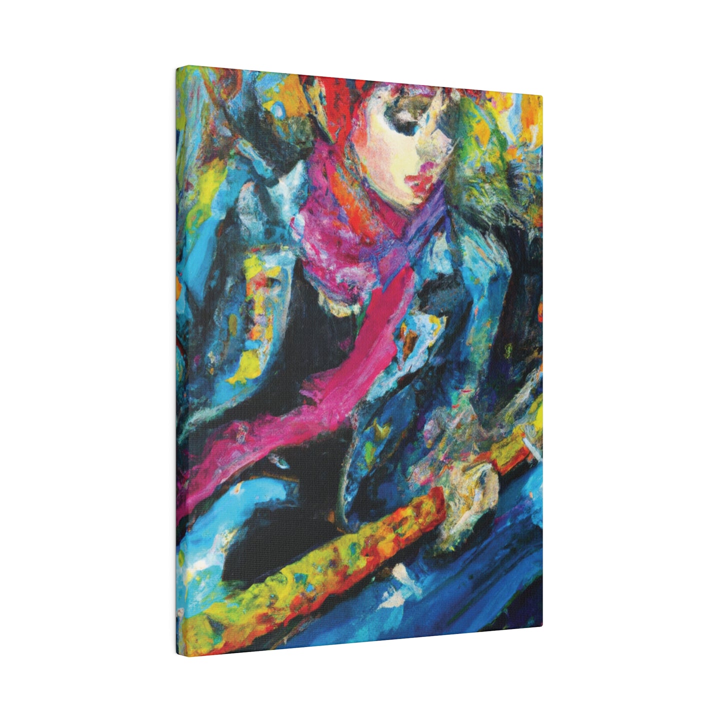 9823X - Rockstar Oil Painting Style Print | Poster | Home Decor | Wall Art | Music Art | Canvas