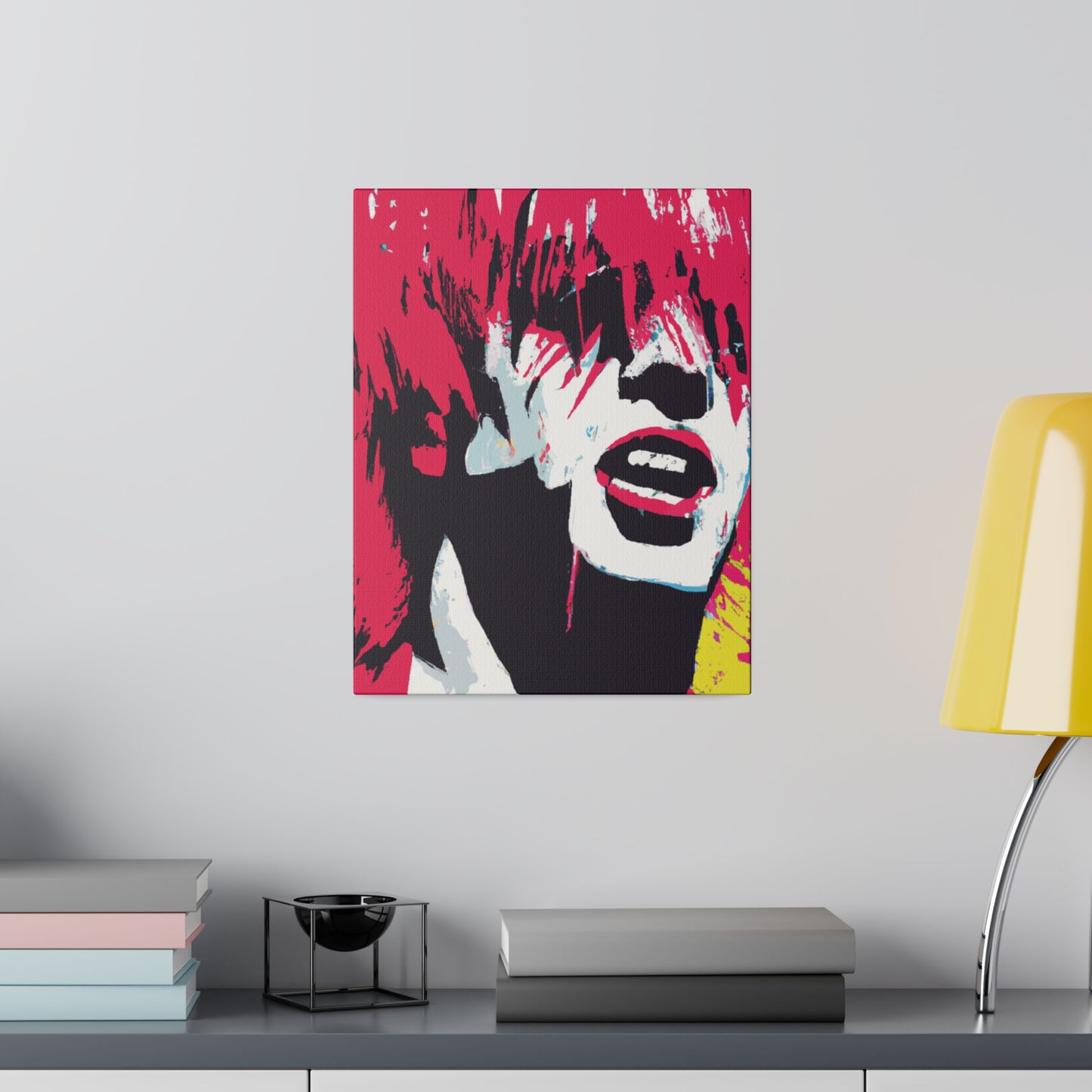 8269P - Rockstar Painting Print | Face | Abstract | Poster | Home Decor | Wall Art | Music Art | Canvas