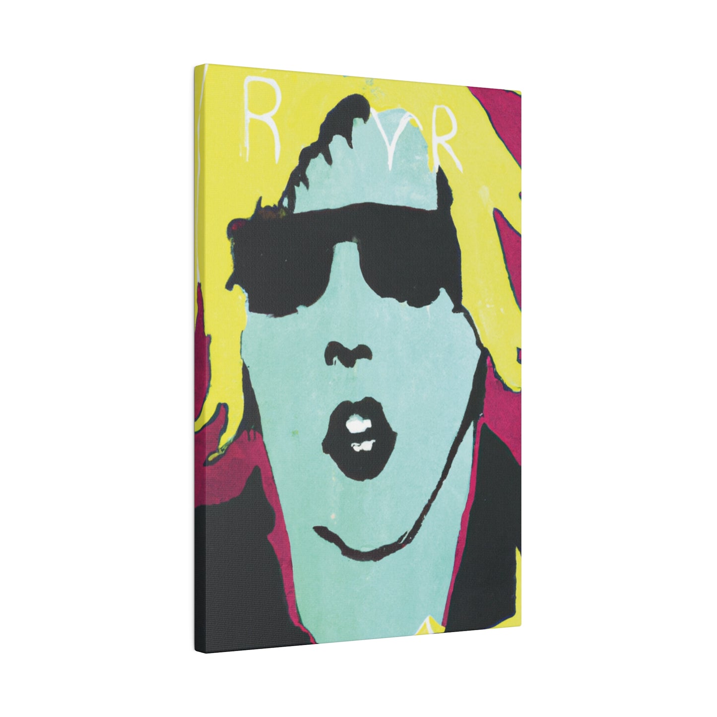 6542F - Rockstar Painting Print | Face | Abstract | Poster | Home Decor | Wall Art | Music Art | Canvas